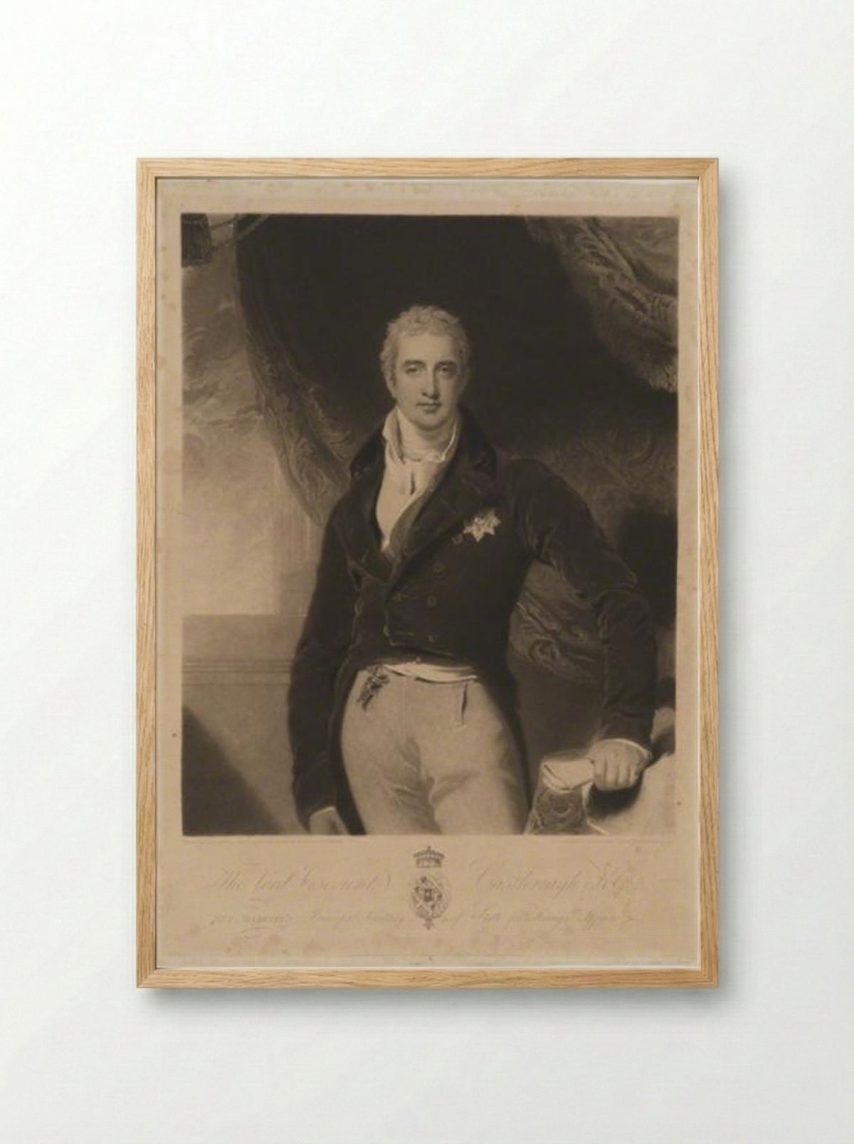 Robert Stewart, 2nd Marquess of Londonderry (Lord Castlereagh) - Charles Turner - Framed Print Wood