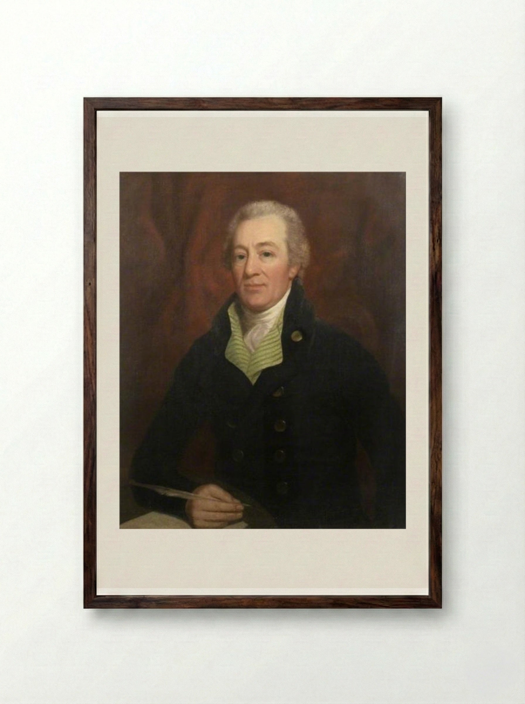 Robert Tindal of Coval Hall - John Jackson - Framed Print Dark Wood