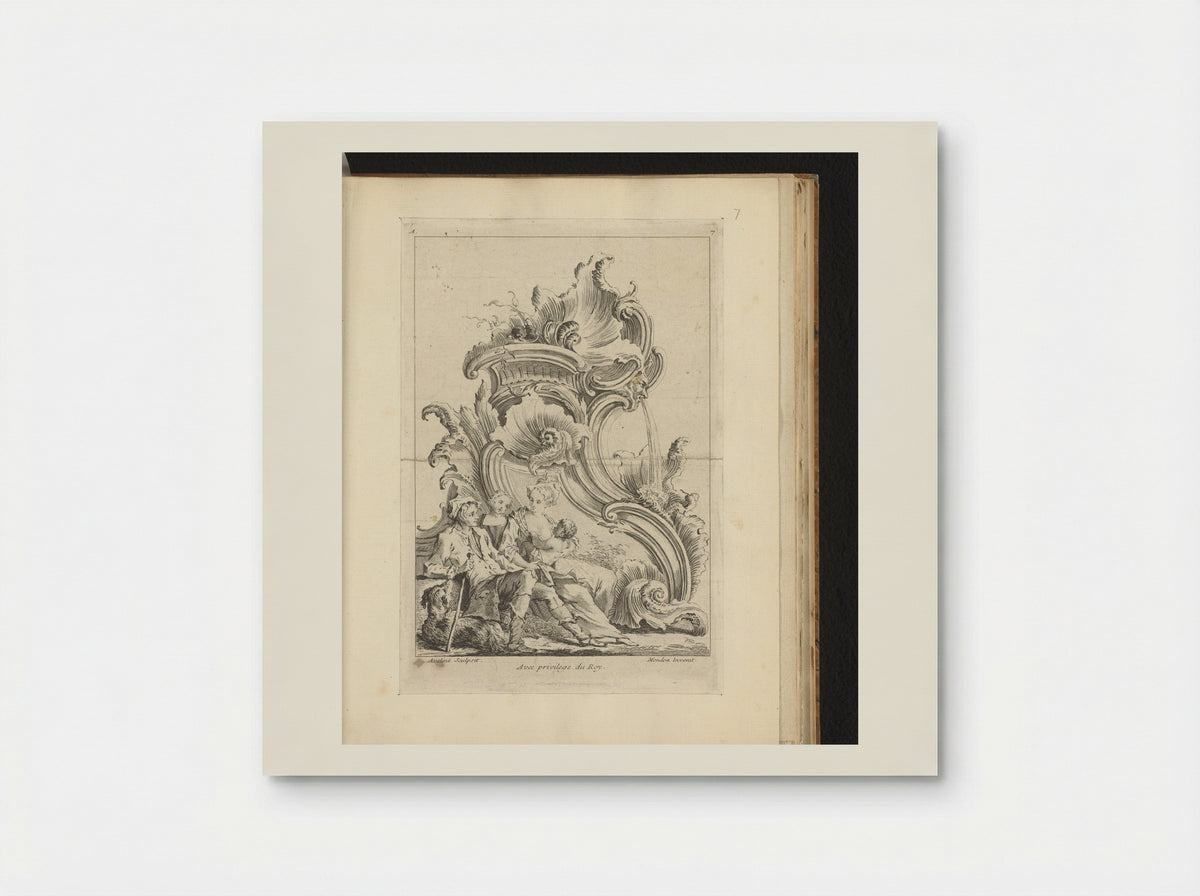 Rocaille with Herders - Antoine Aveline - Poster