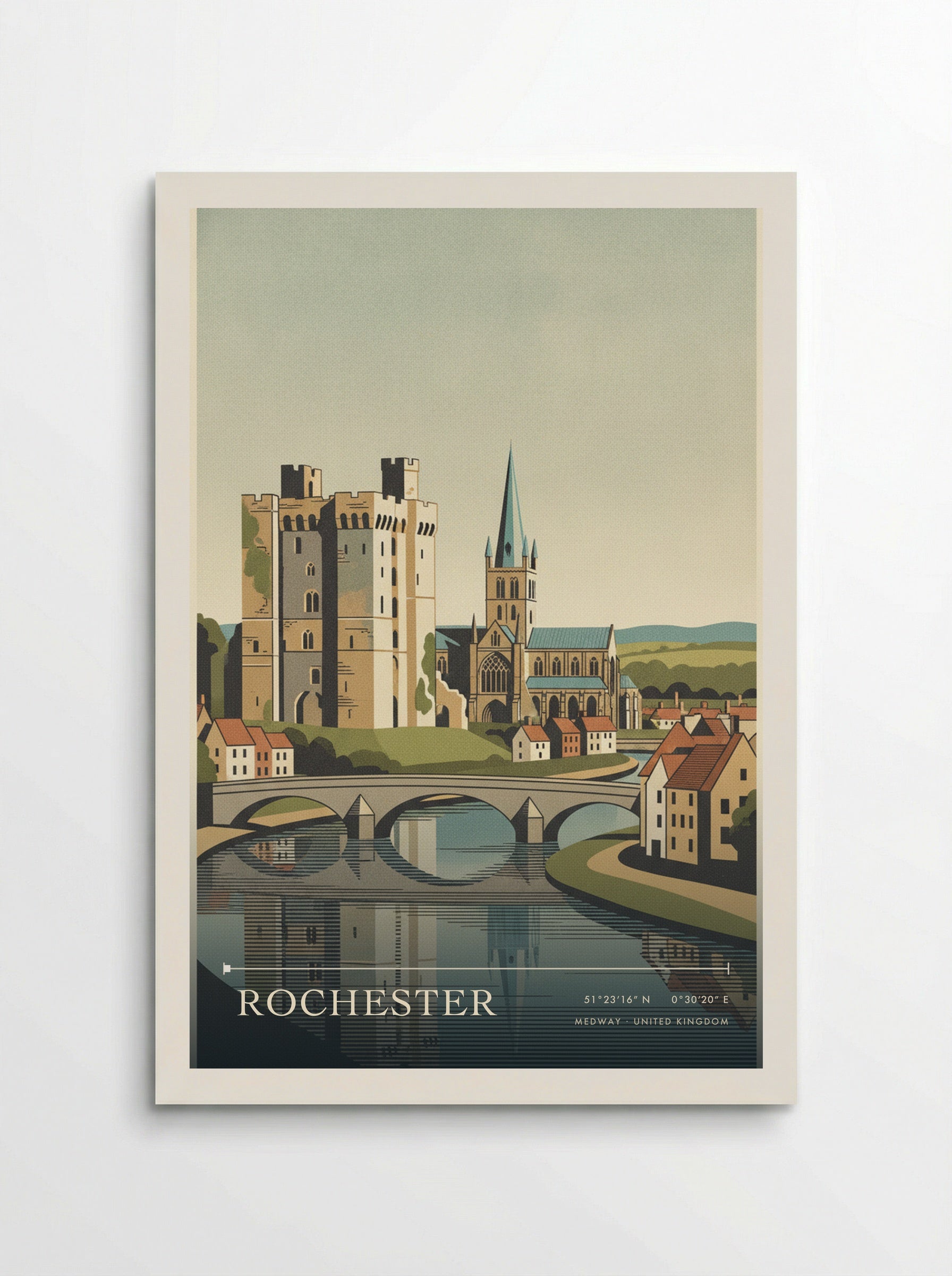 Rochester Medway United Kingdom Travel Poster - Poster