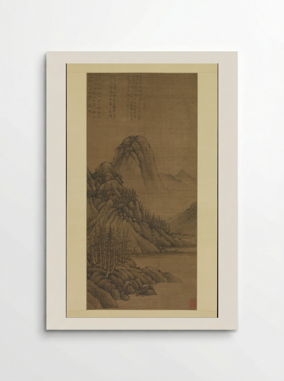 Rocky Landscape with Pines - Zhang Xun - Poster