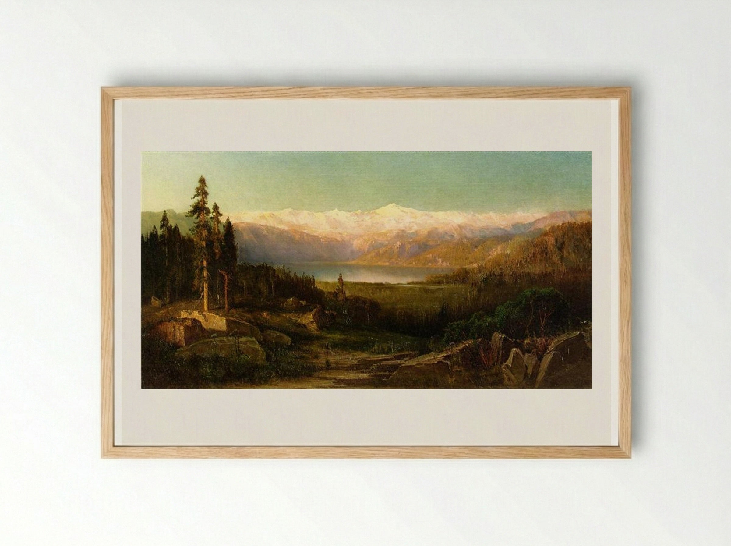 Rocky Mountains - Thomas Hill - Framed Print Wood