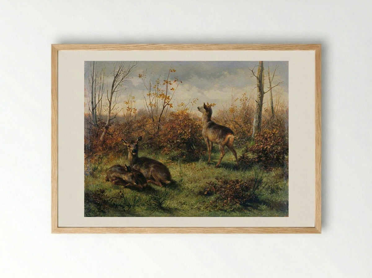 Roe Deer - Rosa Bonheur - Framed Print Wood