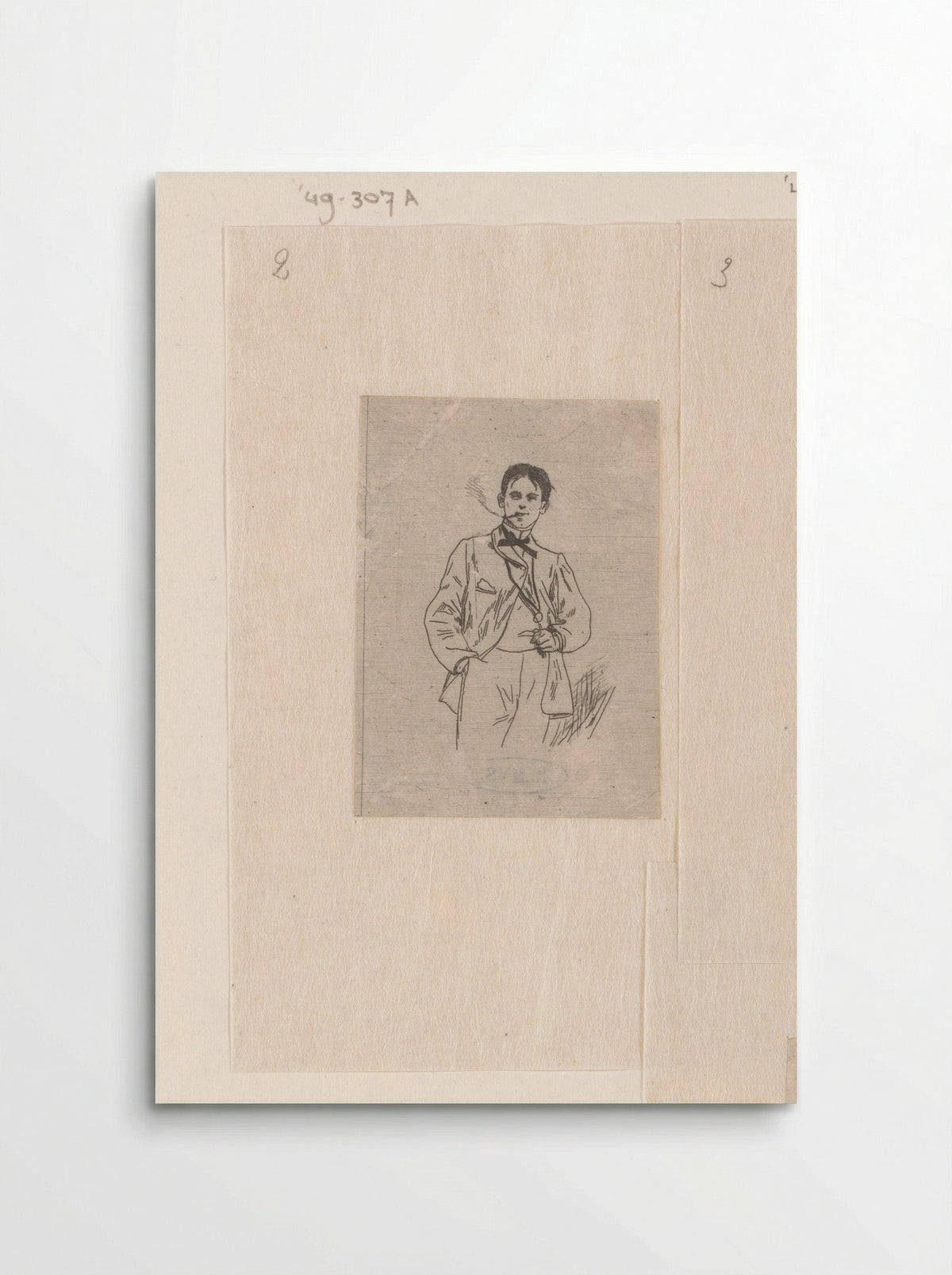 Rokende jongeman - Félicien Rops - Poster