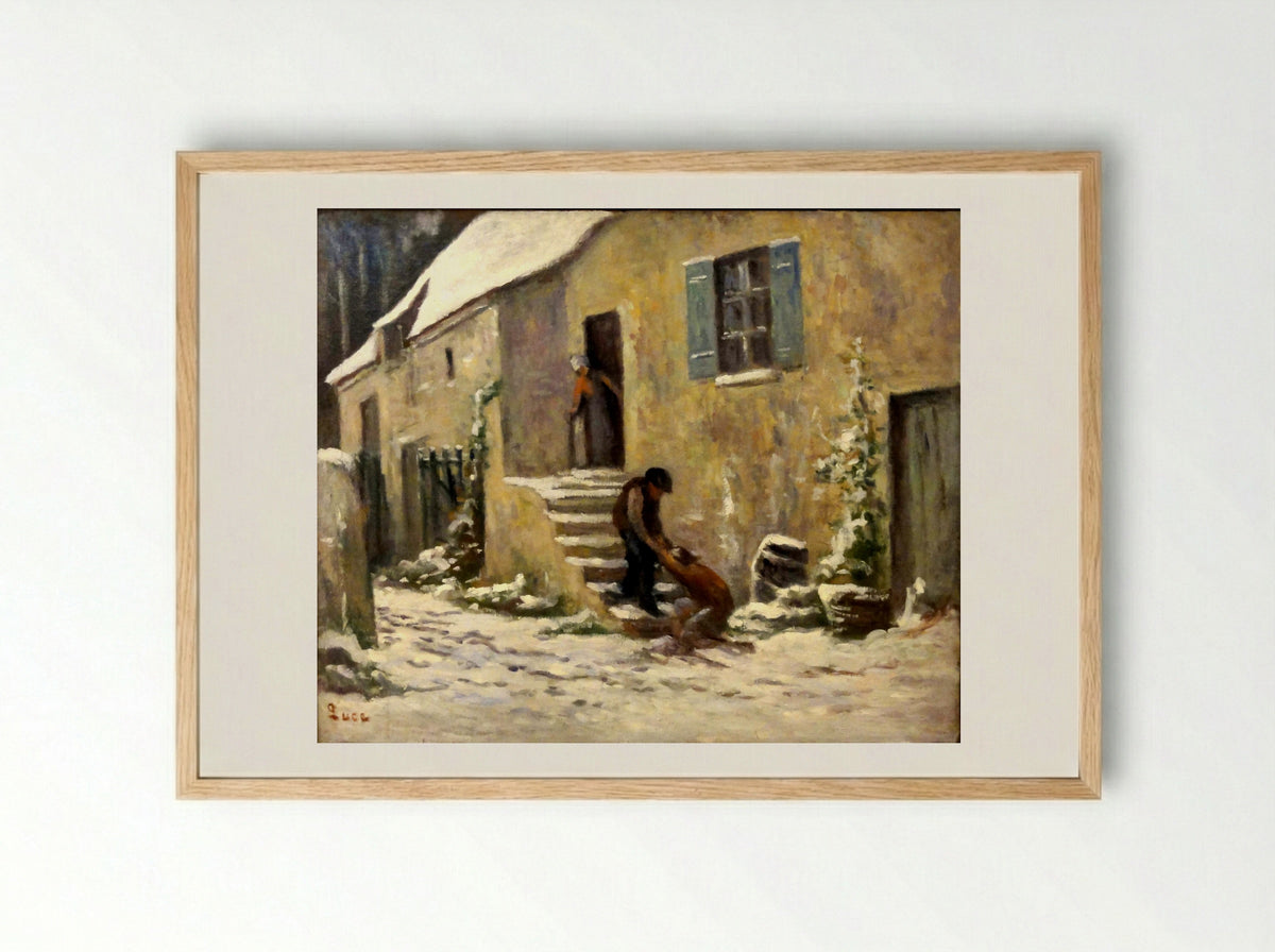 Rolleboise, Le Retour De L'enfant Prodigue - Maximilien Luce - Framed Print Wood