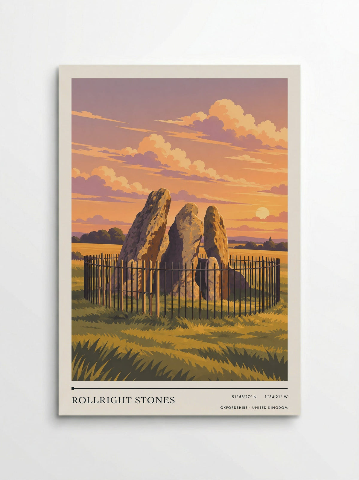 Rollright Stones, Oxfordshire | Travel Poster - Poster