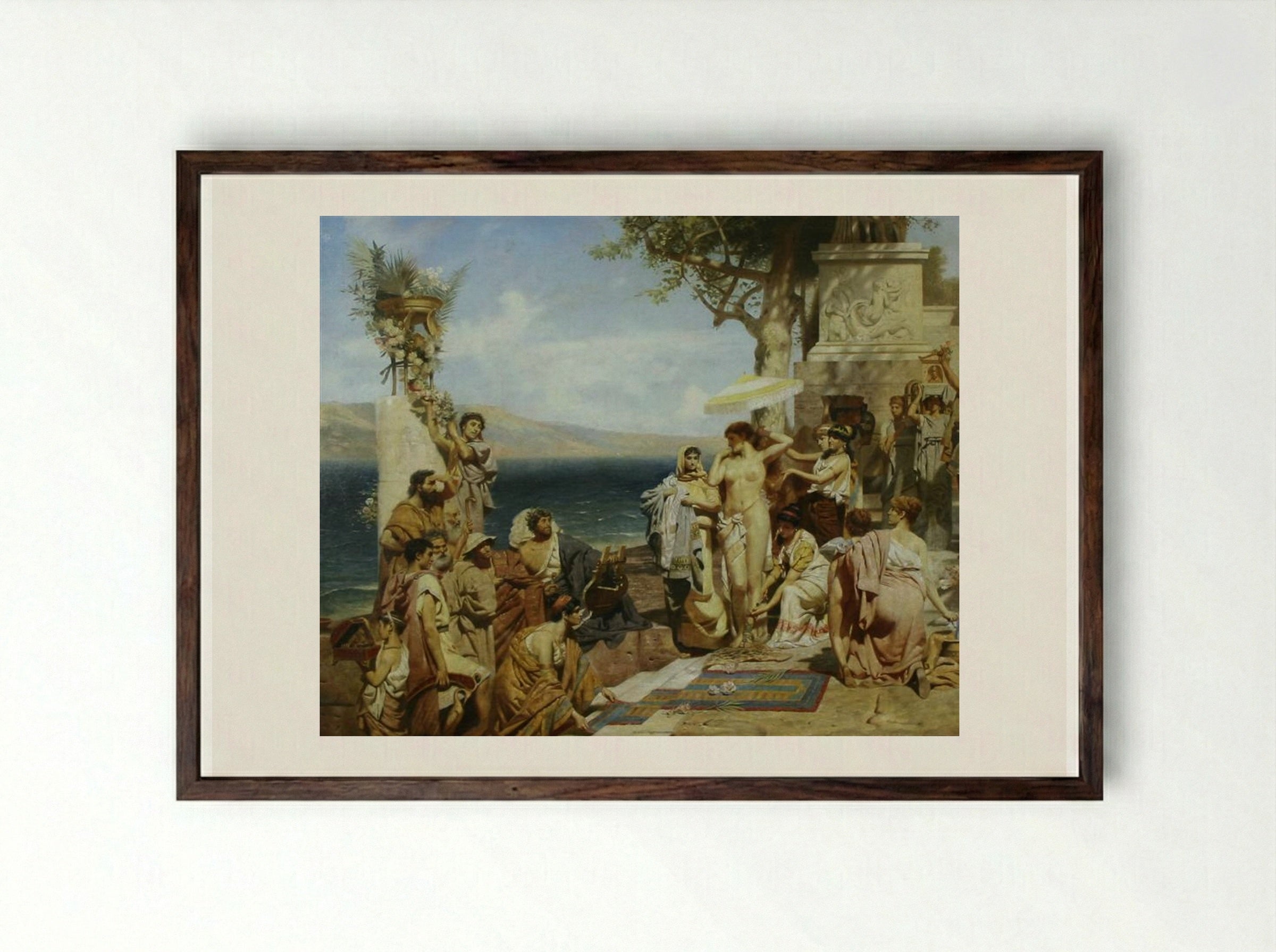 Roma - Henryk Siemiradzki - Framed Print Dark Wood