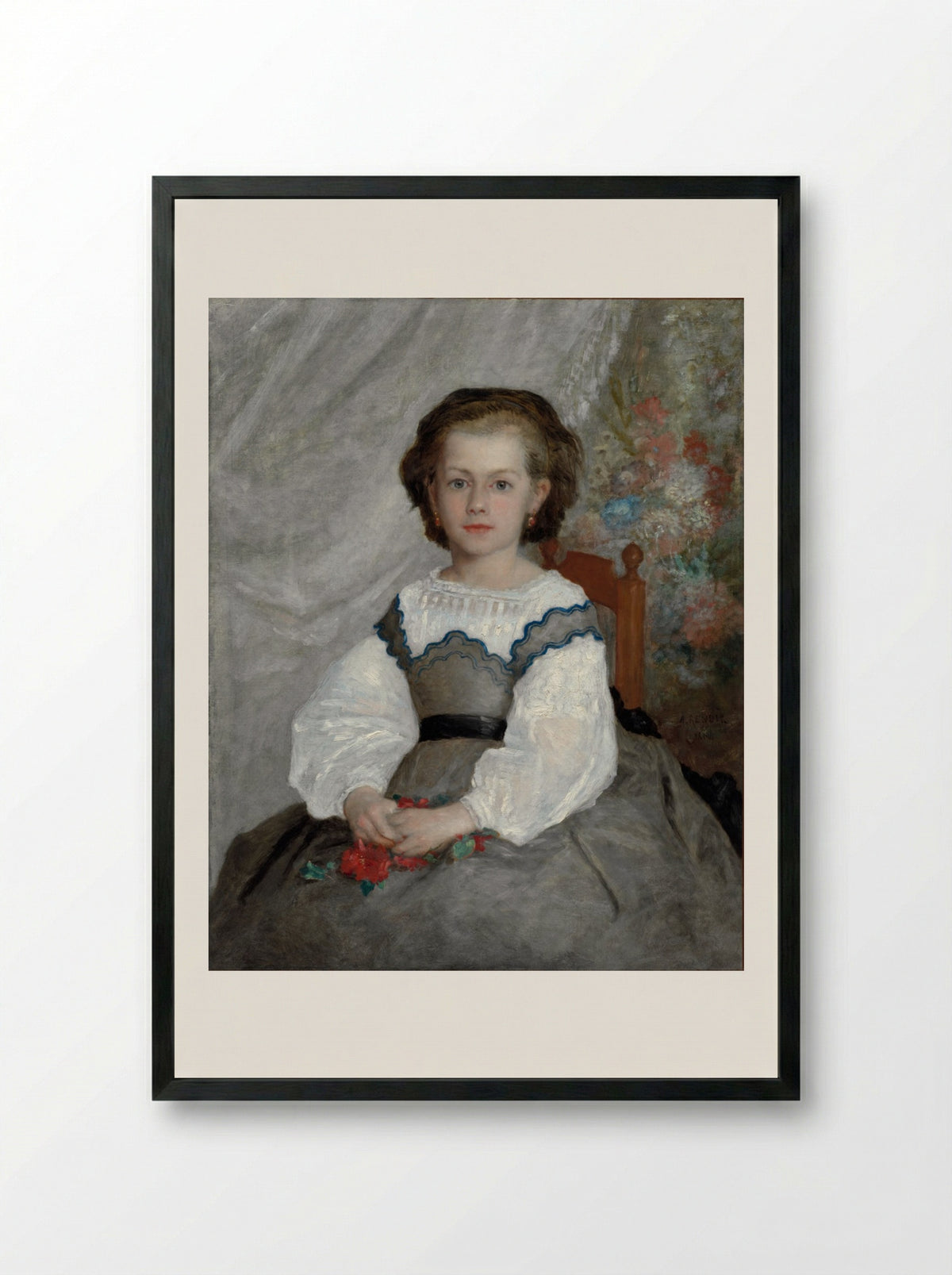 Romaine Lacaux - Pierre-Auguste Renoir - Framed Print Black