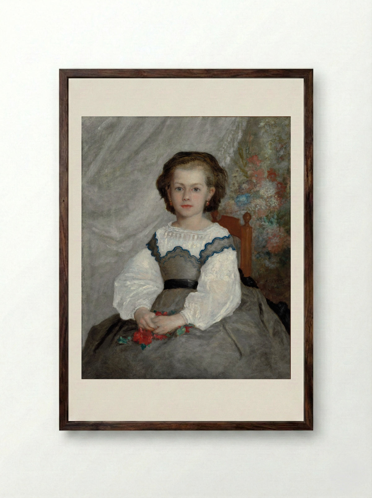 Romaine Lacaux - Pierre-Auguste Renoir - Framed Print Dark Wood