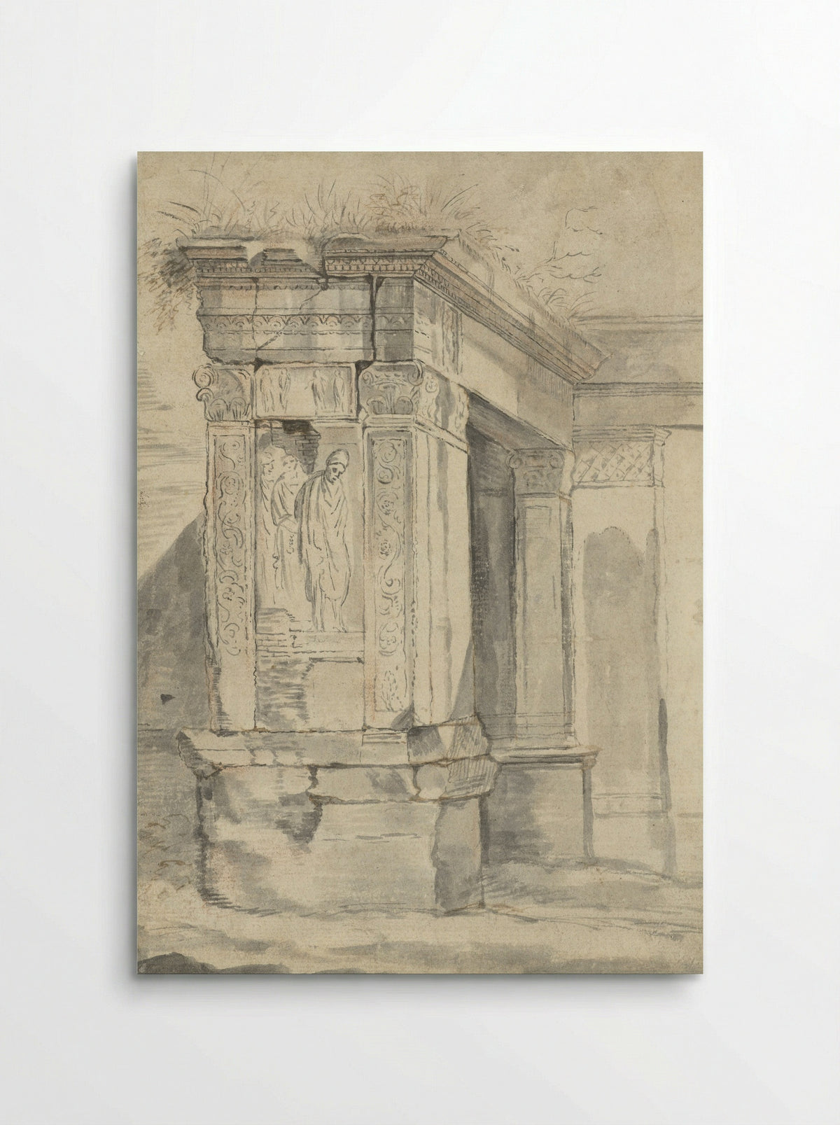Roman Ruin (Study of Classical Architecture) - Franz de Paula Ferg - Poster