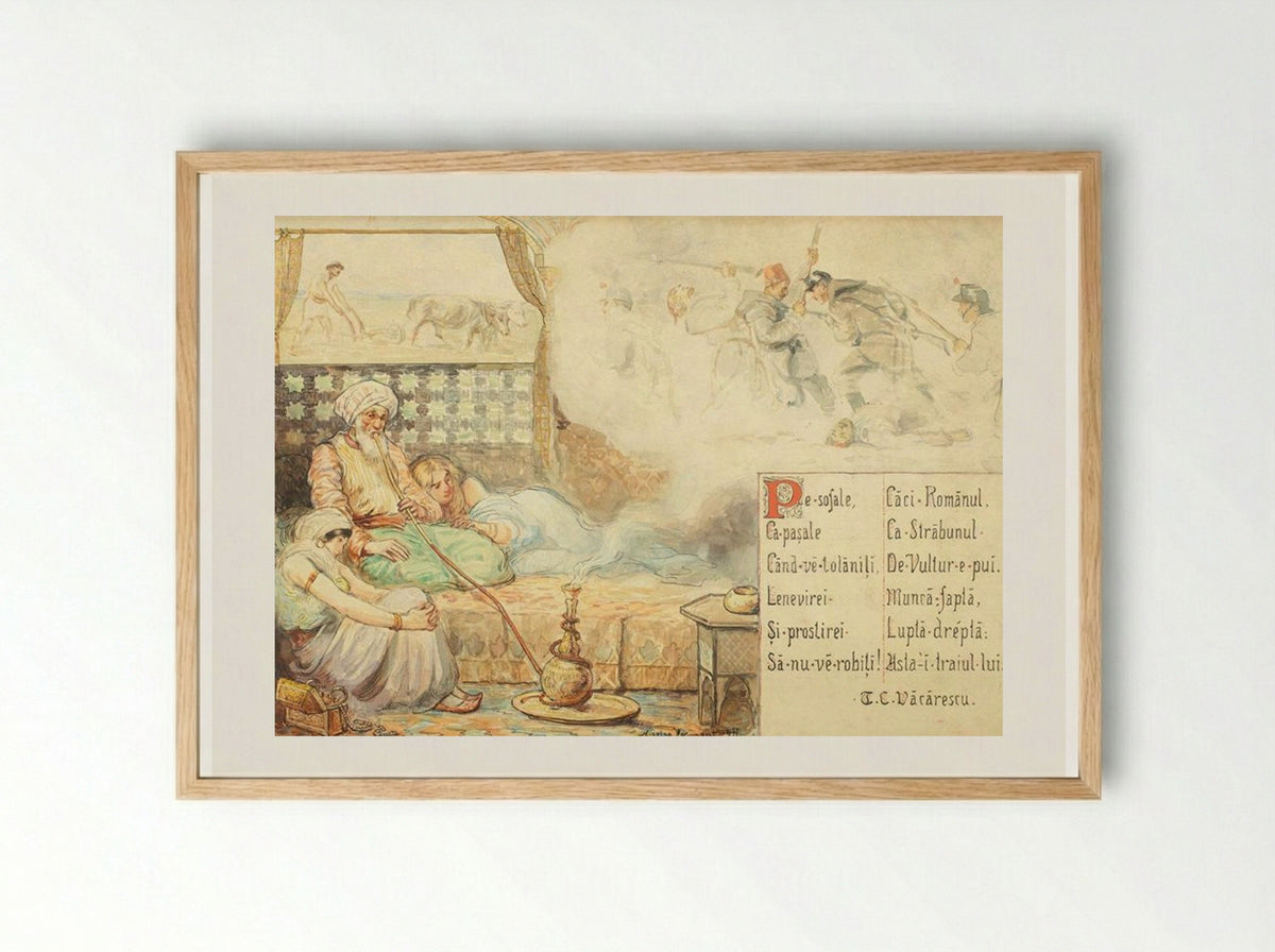Romanian Stories - Nicolae Vermont - Framed Print Wood