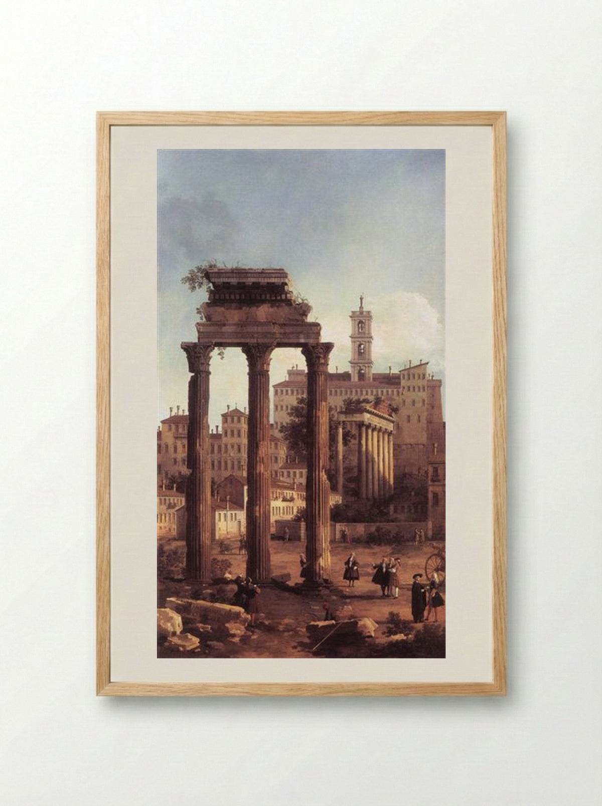Rome: Ruins of the Forum, Looking towards the Capitol - Canaletto - Framed Print Wood