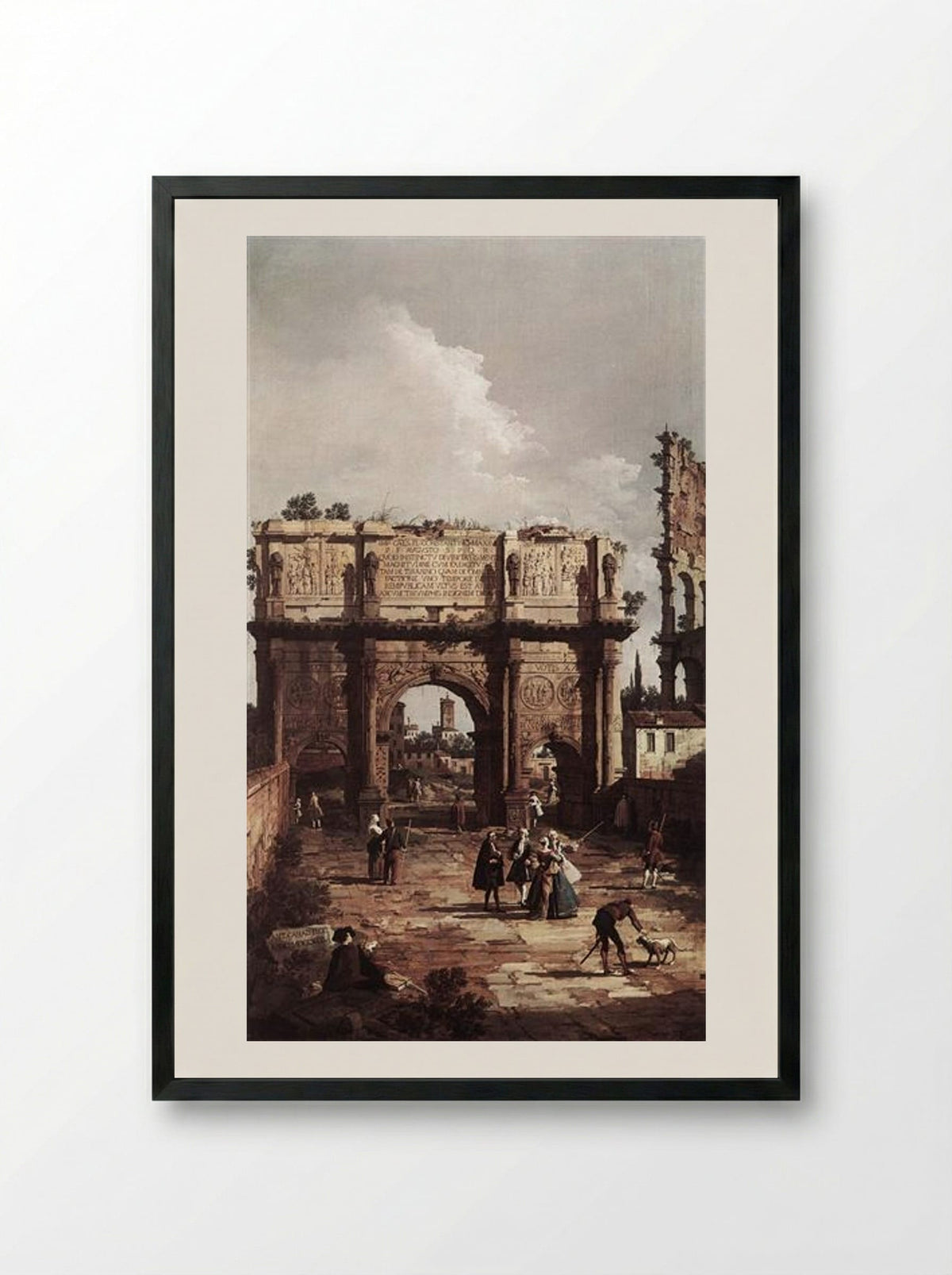 Rome: The Arch of Constantine - Canaletto - Framed Print Black