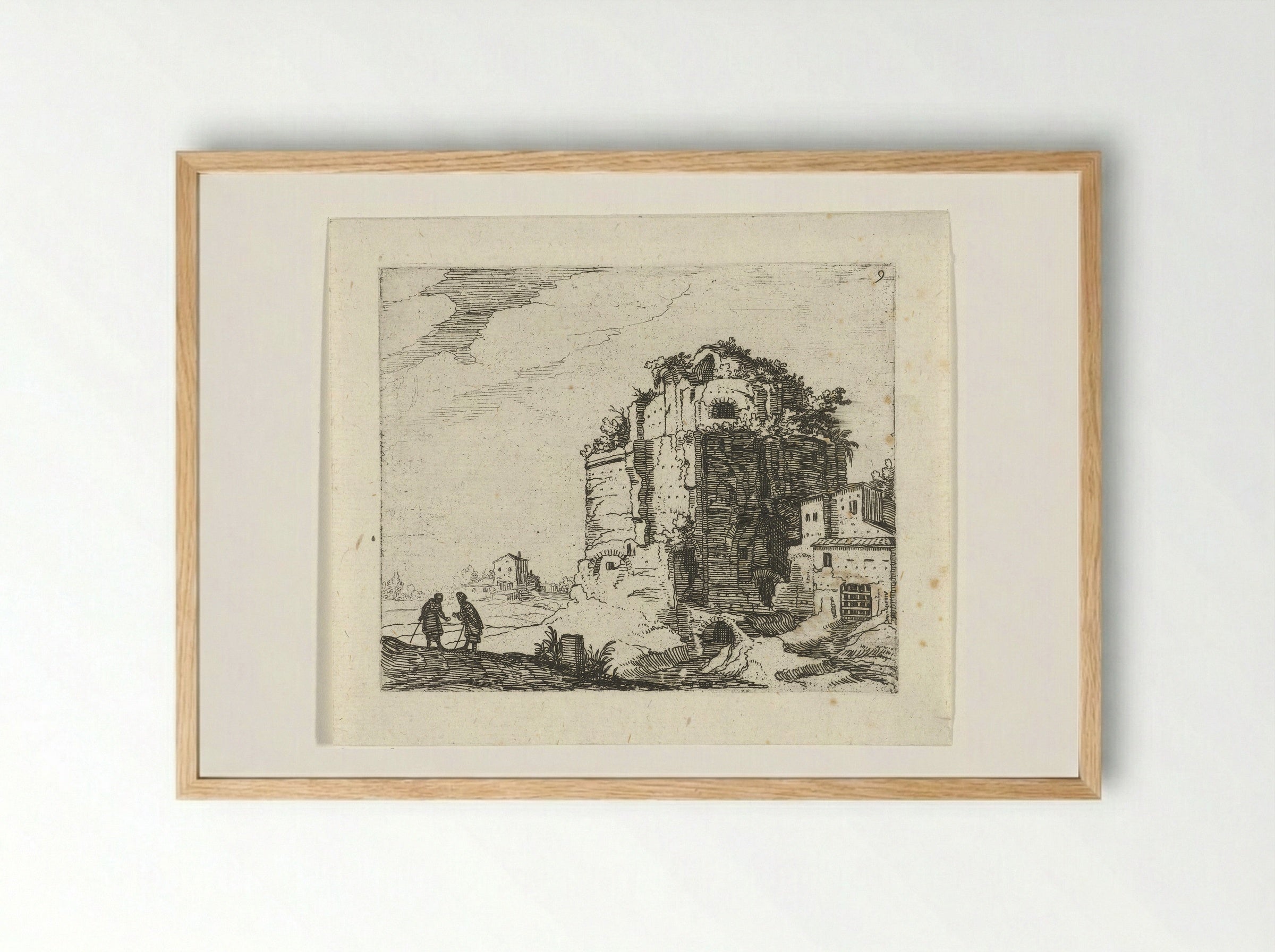 Romeinse ruïne - Guilliam van Nieulandt II - Framed Print Wood