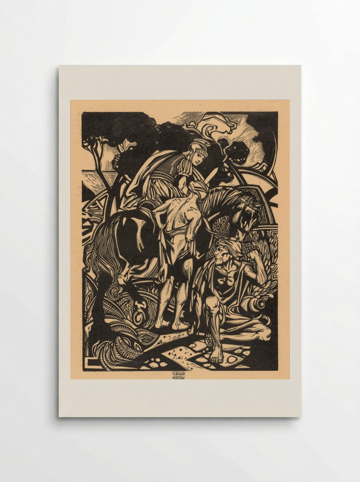 Romeinse ruiter te paard - Johannes Josephus Aarts - Poster