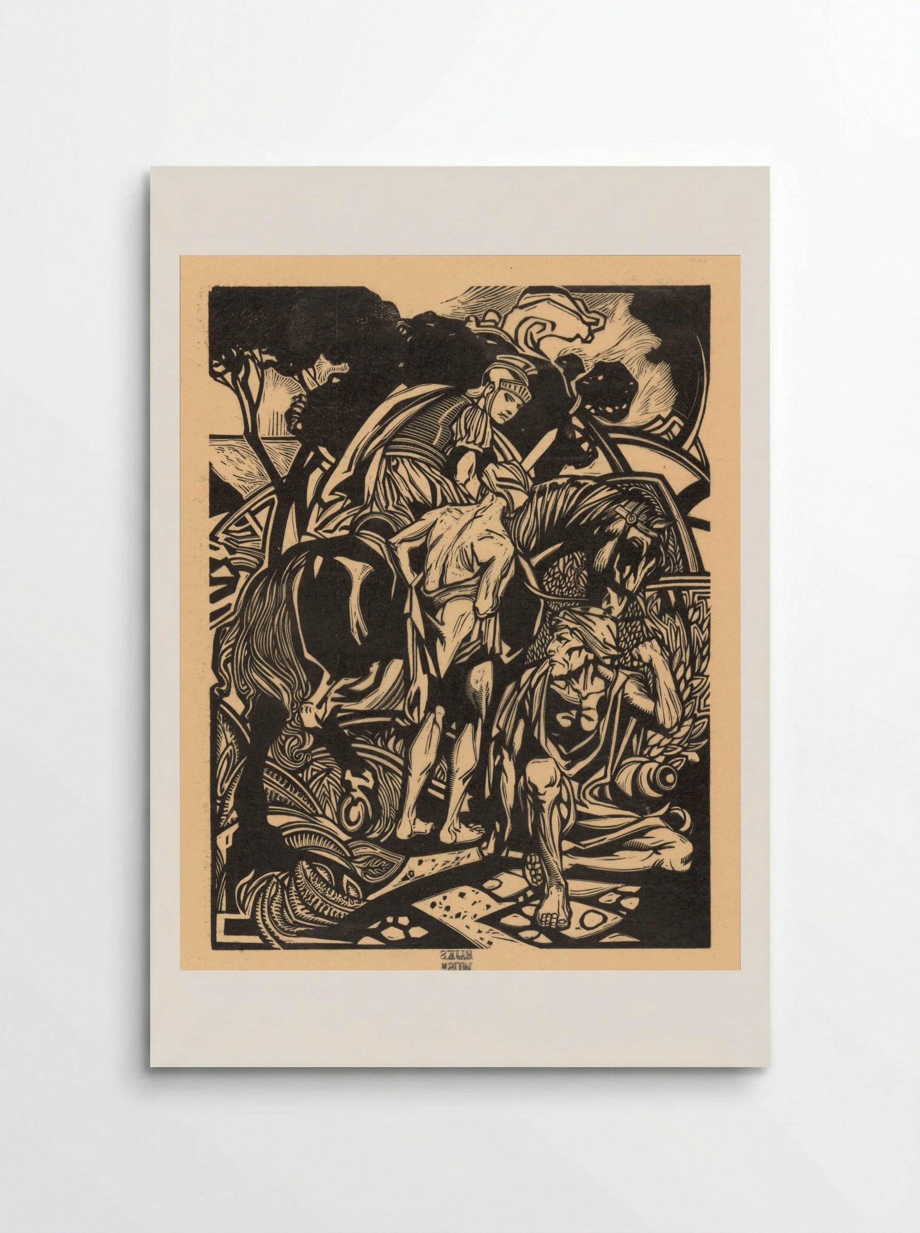 Romeinse ruiter te paard - Johannes Josephus Aarts - Poster