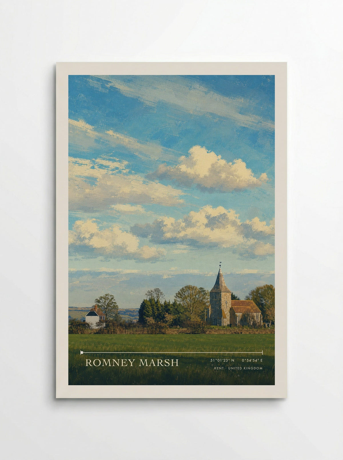Romney Marsh Kent United Kingdom Travel Poster - Poster