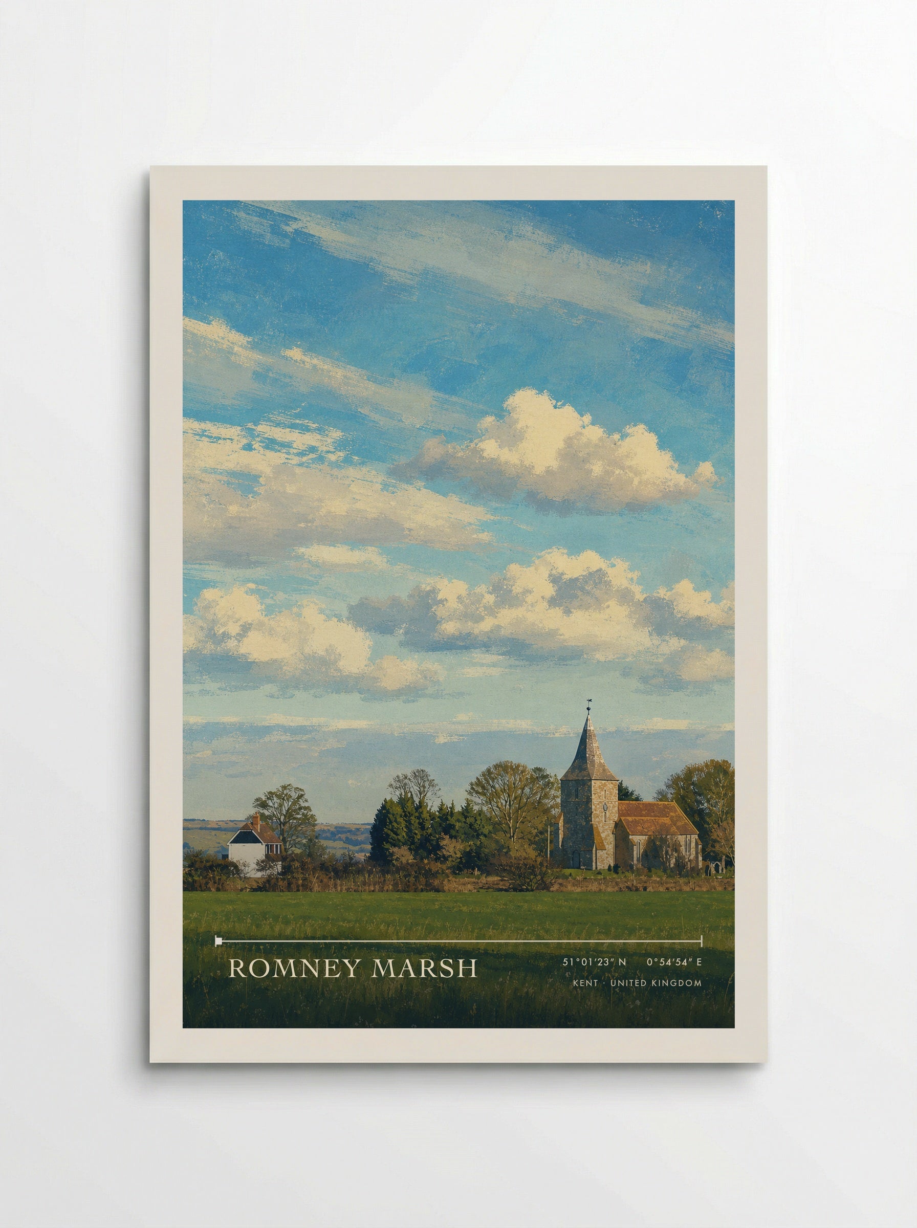 Romney Marsh Kent United Kingdom Travel Poster - Poster