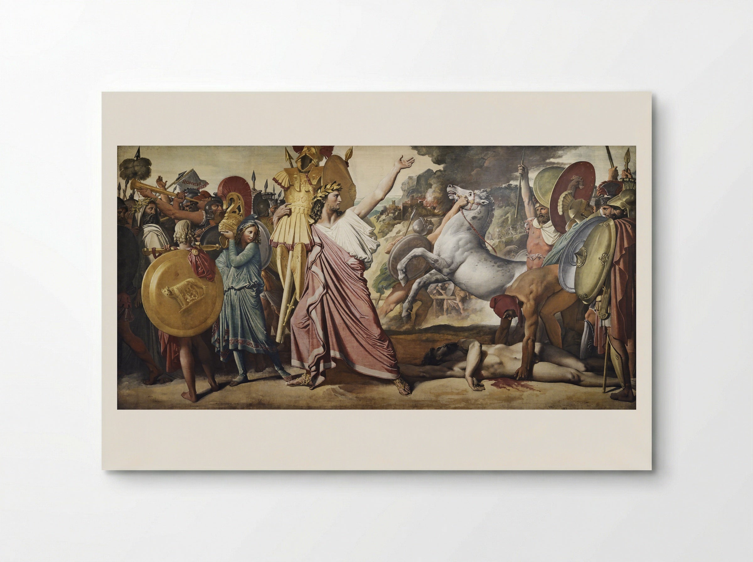 Romulus' Victory over Acron - Jean Auguste Dominique Ingres - Poster