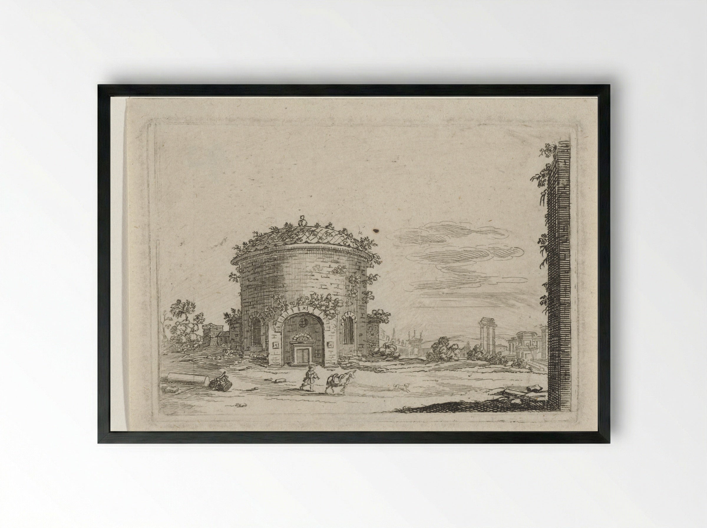 Ronde tempel - Gillis van Scheyndel (I) - Framed Print Black