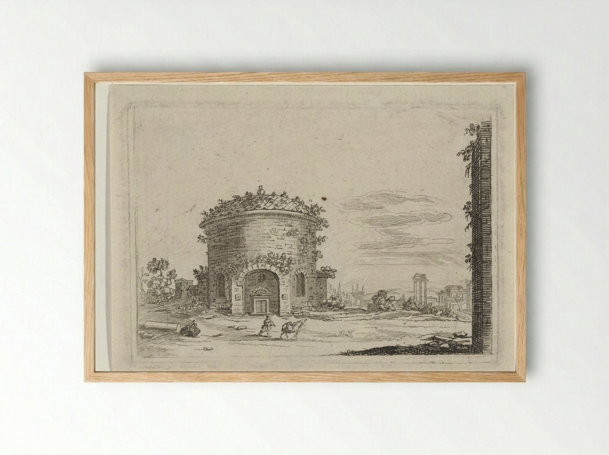 Ronde tempel - Gillis van Scheyndel (I) - Framed Print Wood