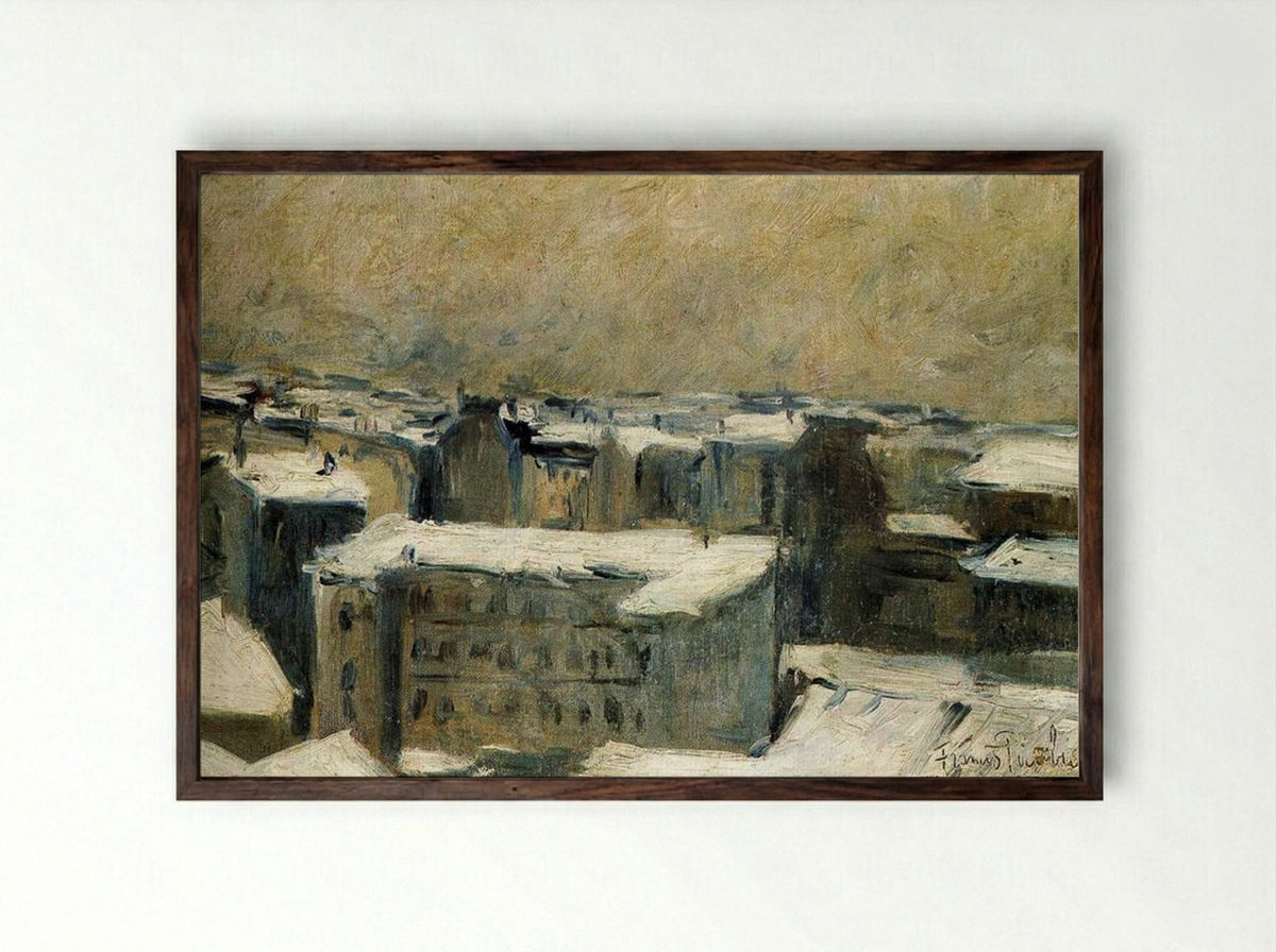 Roofs of Paris - Francis Picabia - Framed Print Dark Wood