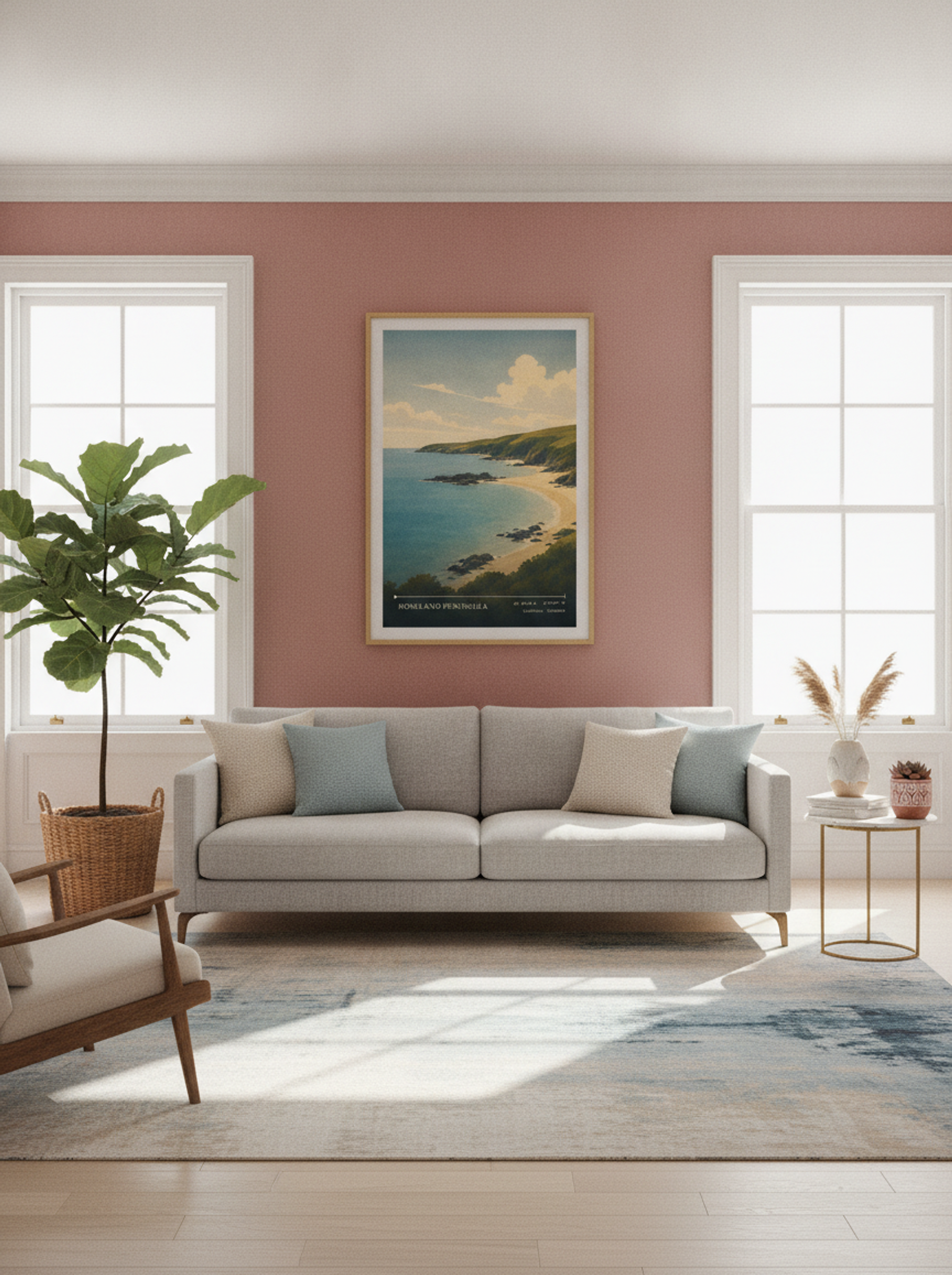 Roseland Peninsula Cornwall England Travel Poster - Lifestyle