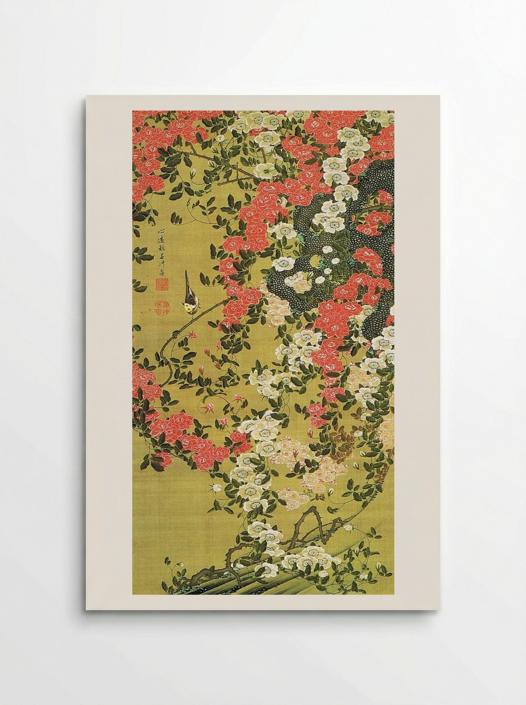 Roses (Bara Shou Kin Zu) - Ito Jakuchu - Poster