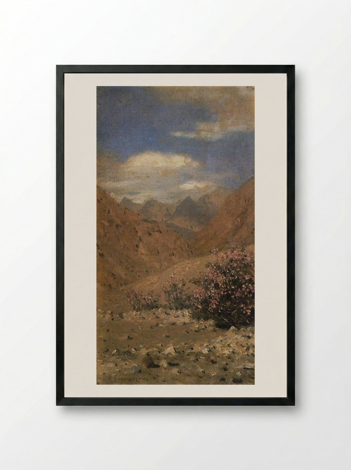 Roses in Ladakh - Vasily Vereshchagin - Framed Print Black