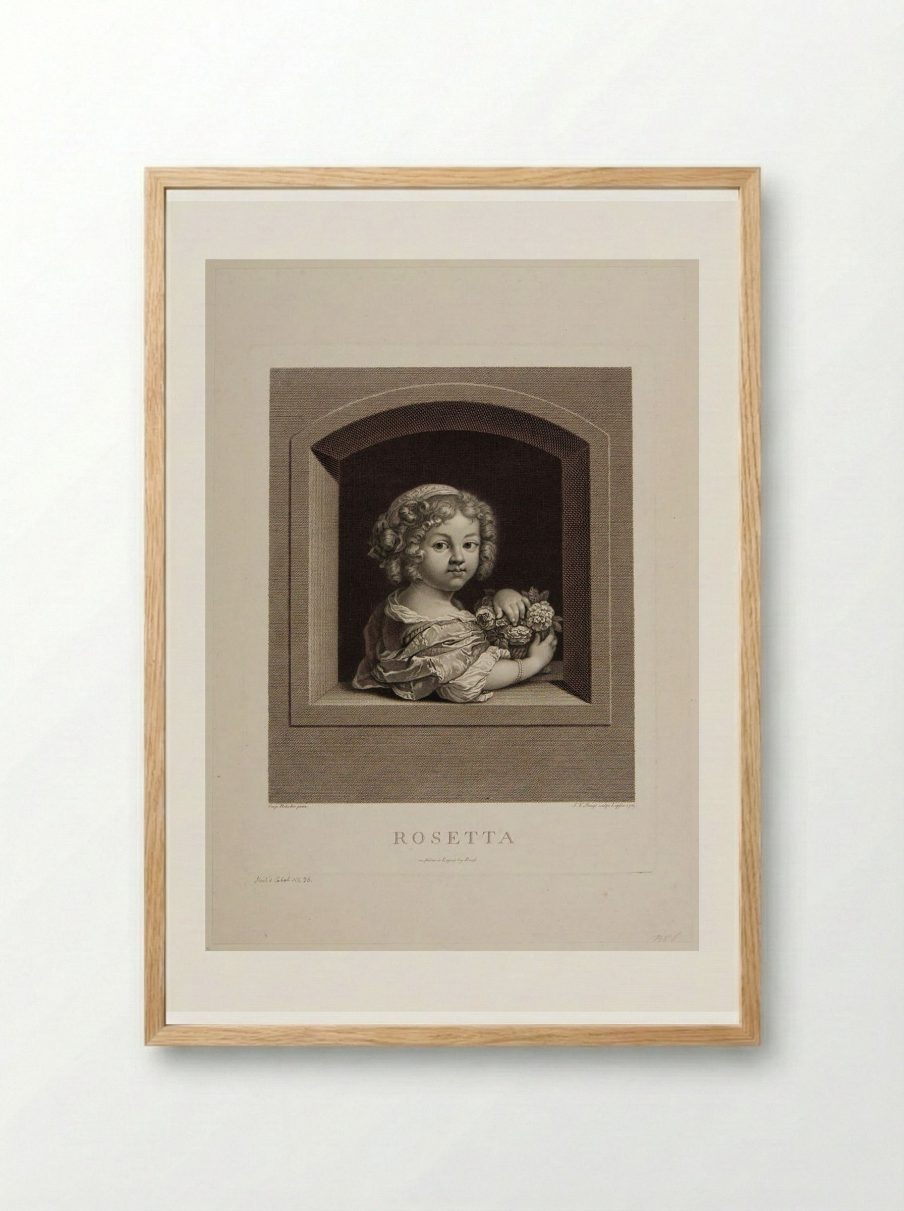 Rosetta - Johann Friedrich Bause - Framed Print Wood