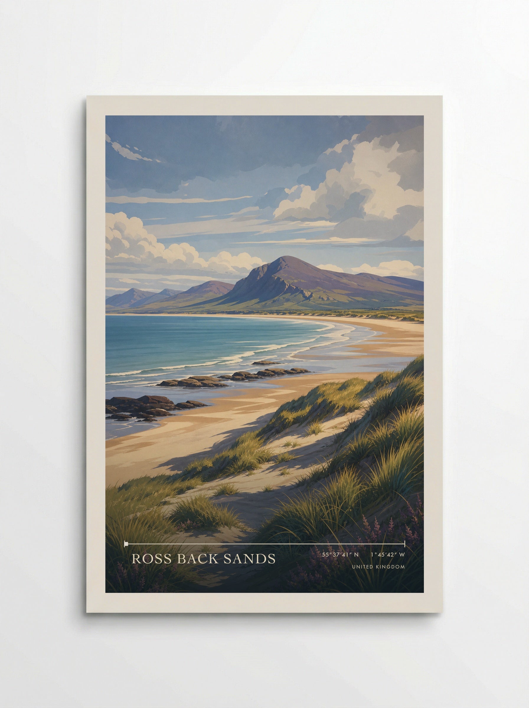 Ross Back Sands United Kingdom Travel Poster - Poster