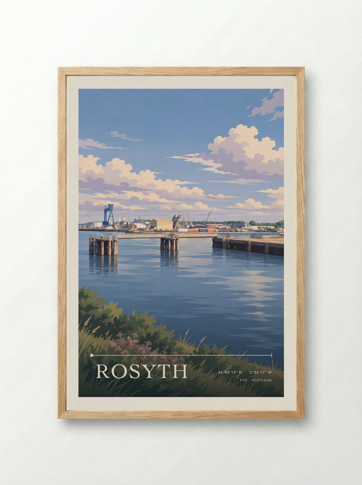 Rosyth, Fife | Travel Poster - Framed Print Wood
