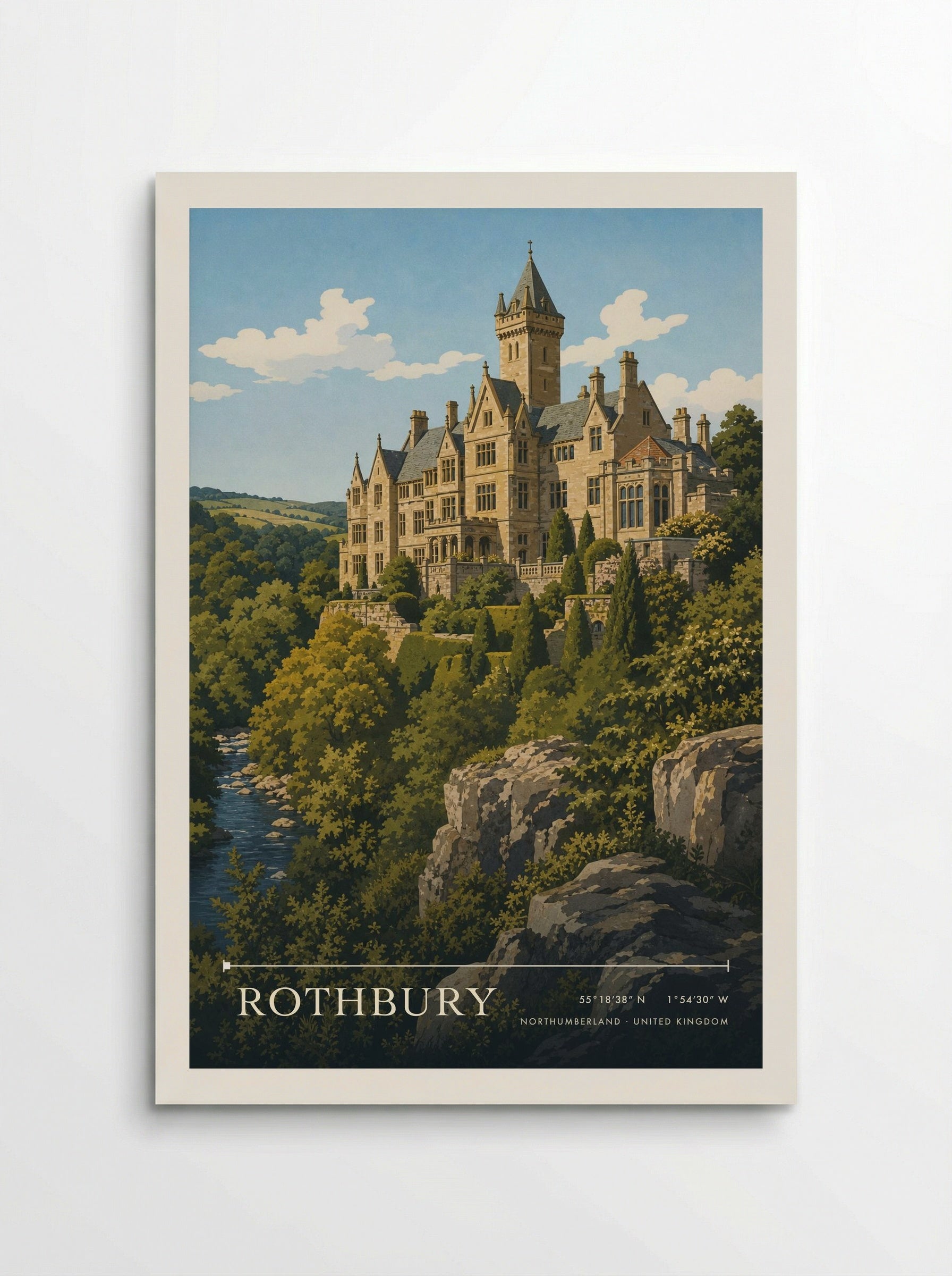 Rothbury Northumberland United Kingdom Travel Poster - Poster
