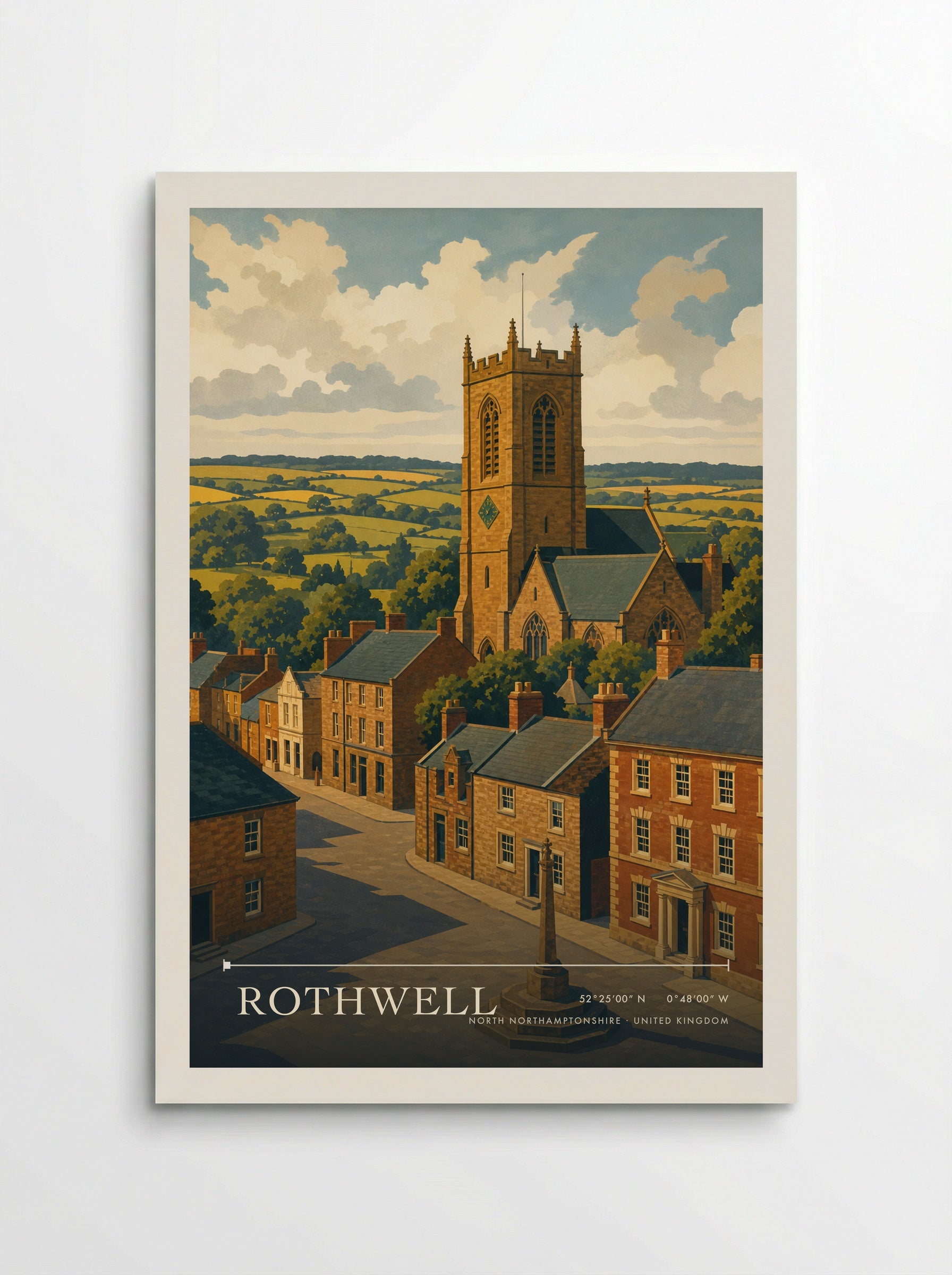 Rothwell North Northamptonshire United Kingdom Travel Poster - Poster