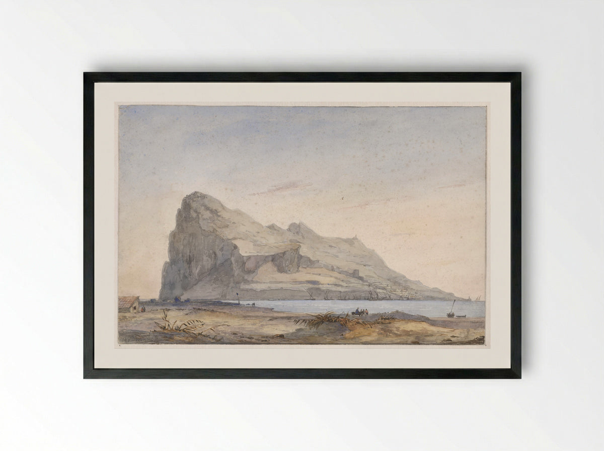 Rots van Gibraltar - Willem Anthonie van Deventer - Framed Print Black