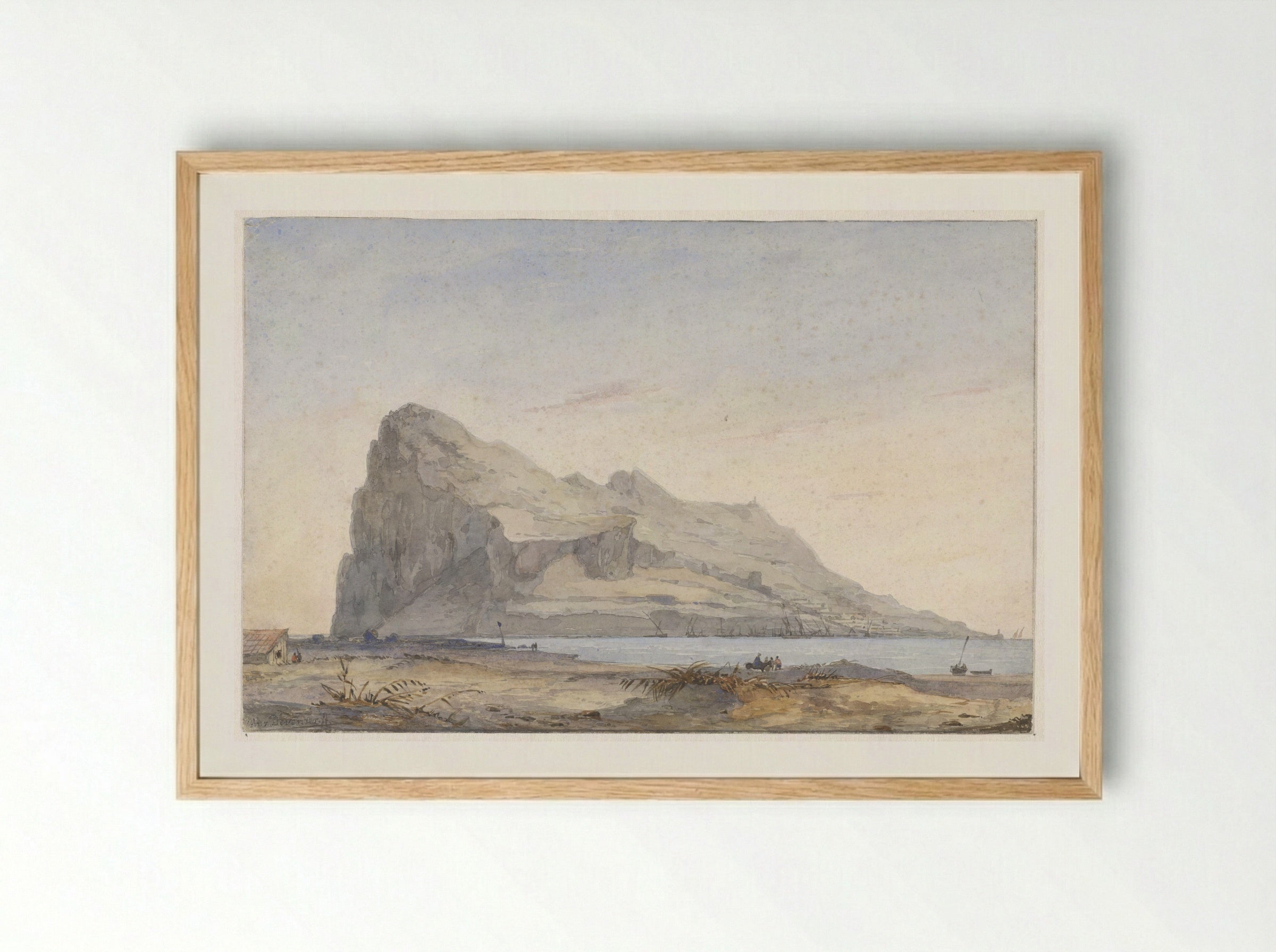 Rots van Gibraltar - Willem Anthonie van Deventer - Framed Print Wood