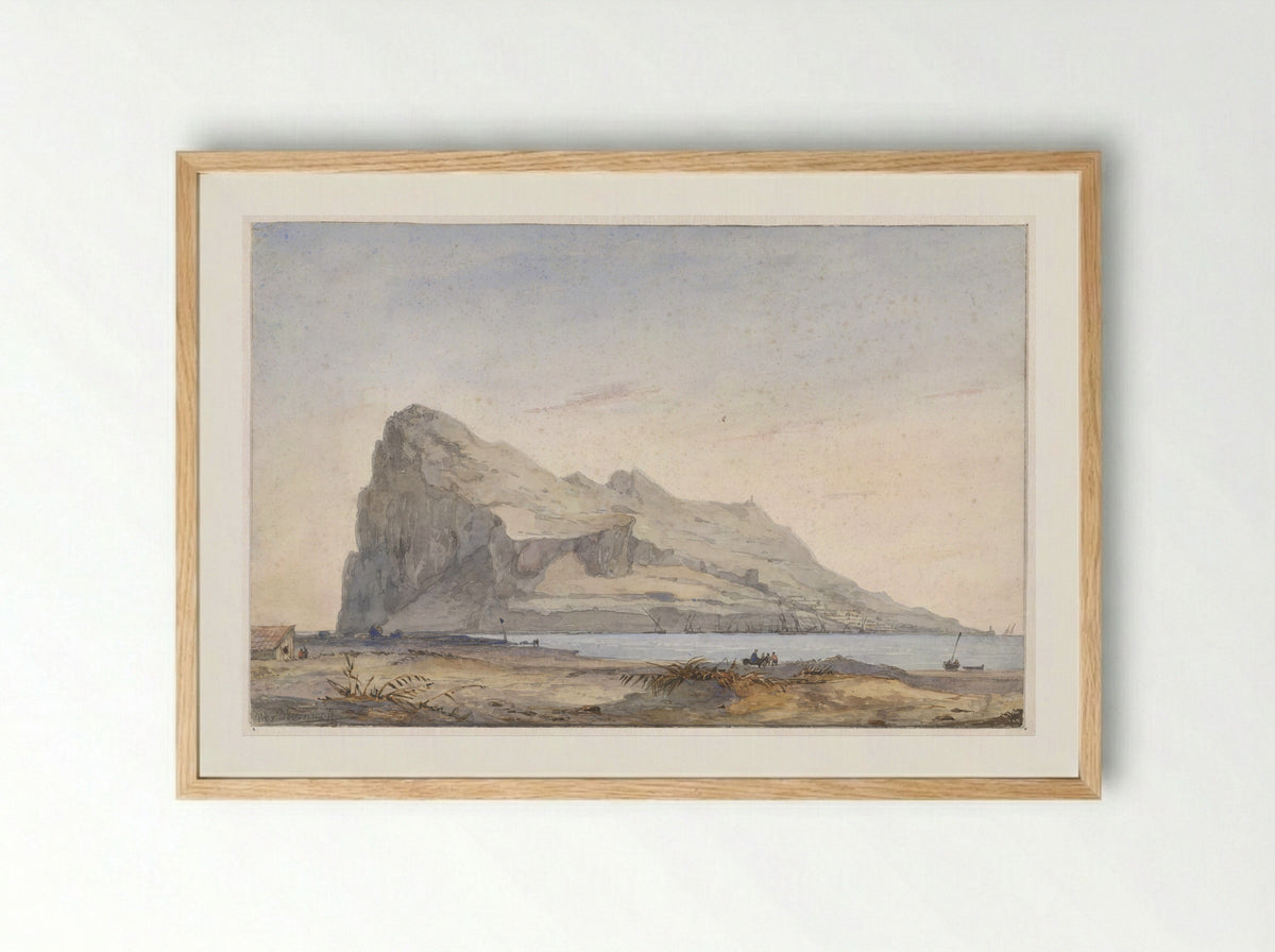 Rots van Gibraltar - Willem Anthonie van Deventer - Framed Print Wood