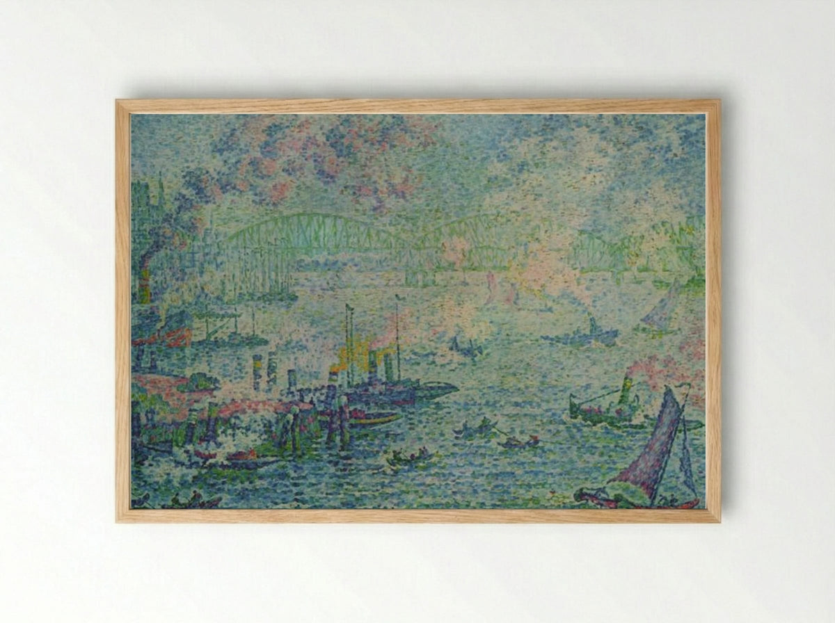 Rotterdam Harbour - Paul Signac - Framed Print Wood