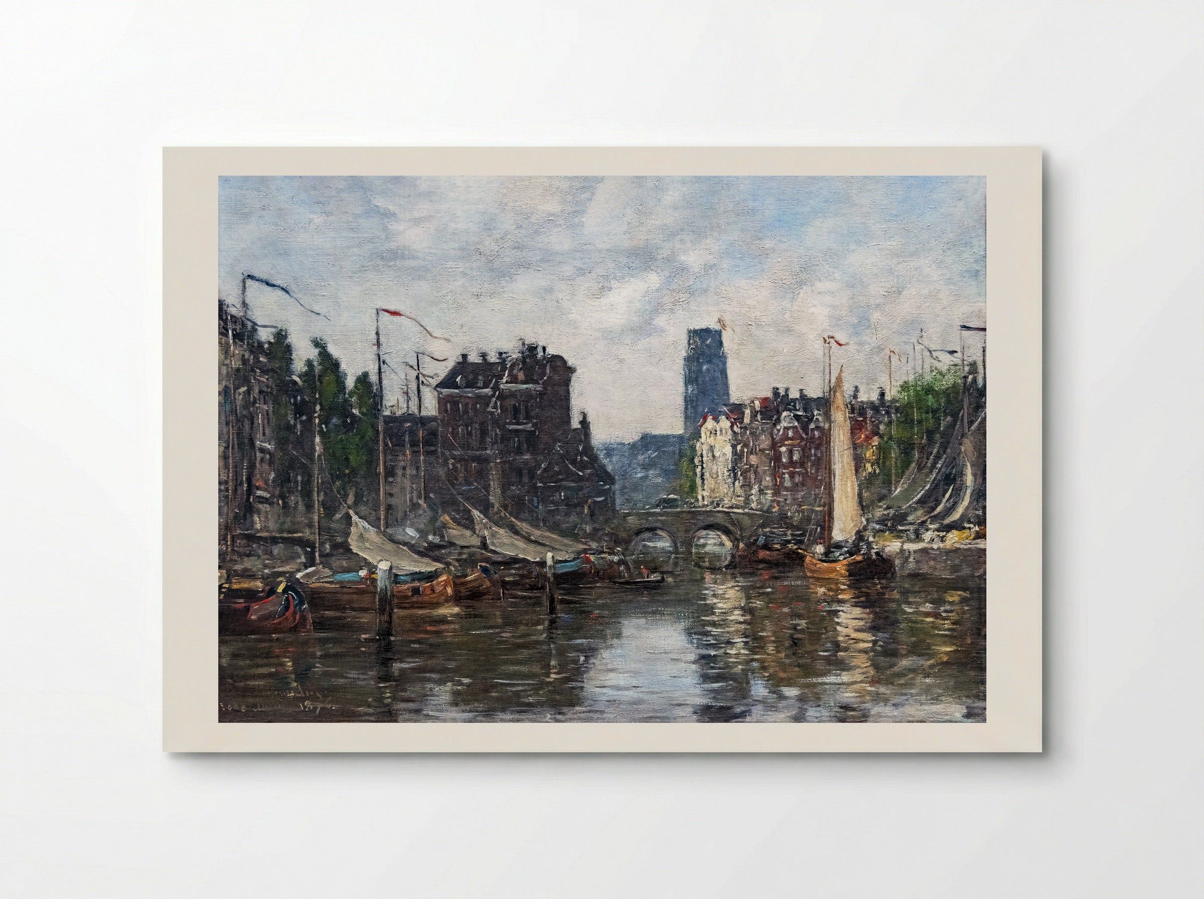 Rotterdam, Le Pont de Bourse - Eugène Boudin - Poster