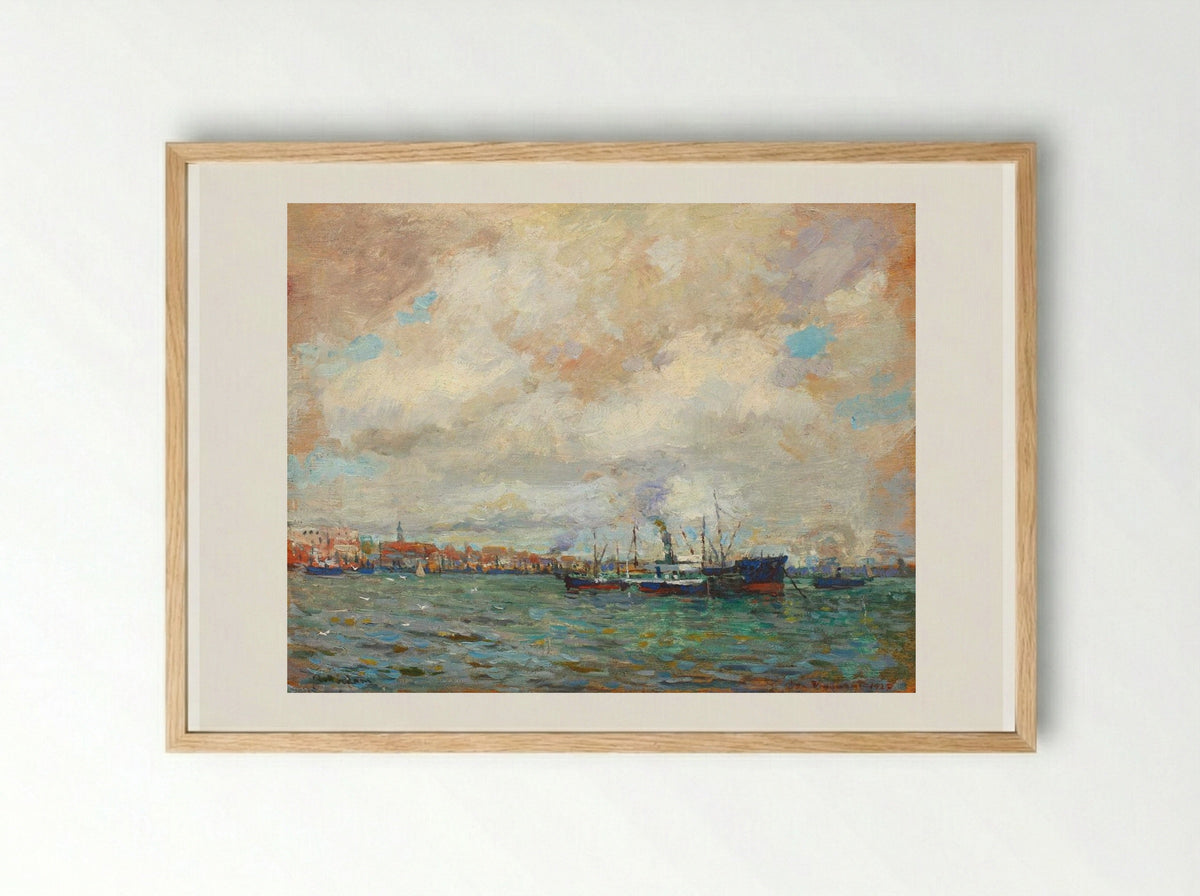 Rotterdam Port - Nicolae Vermont - Framed Print Wood