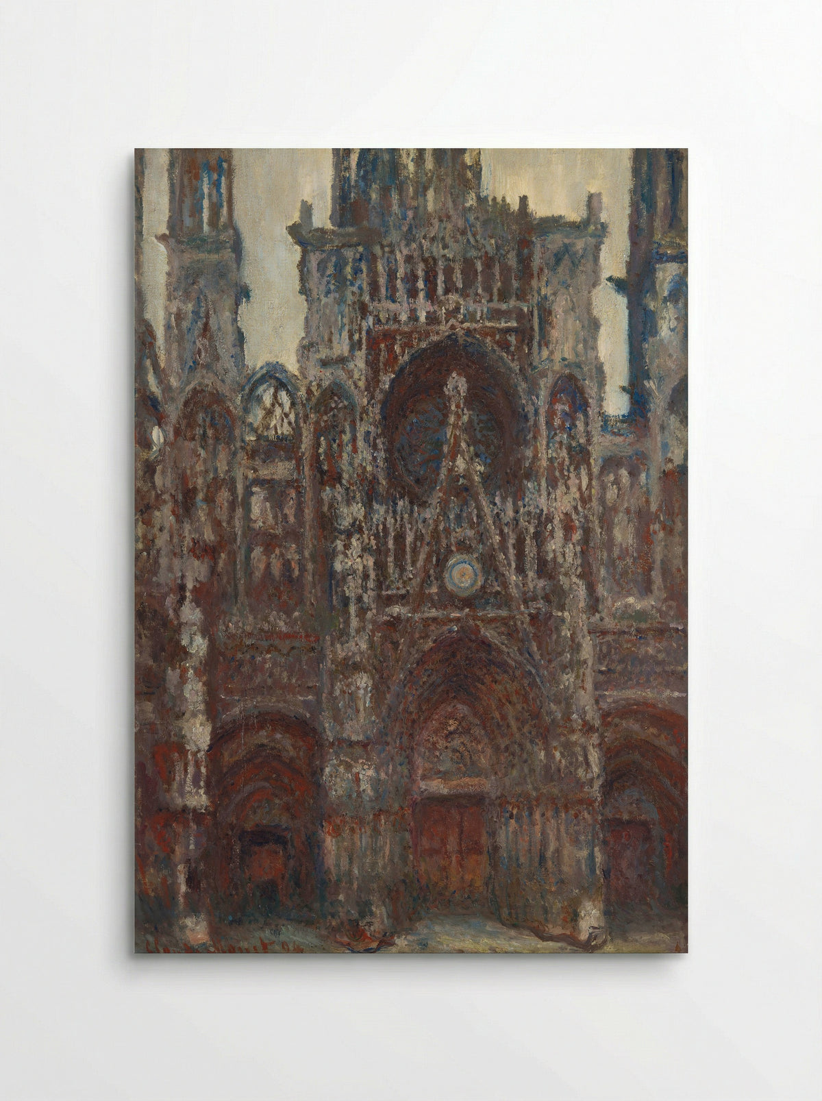 Rouen Cathedral, evening, harmony in brown - Claude Monet - Poster