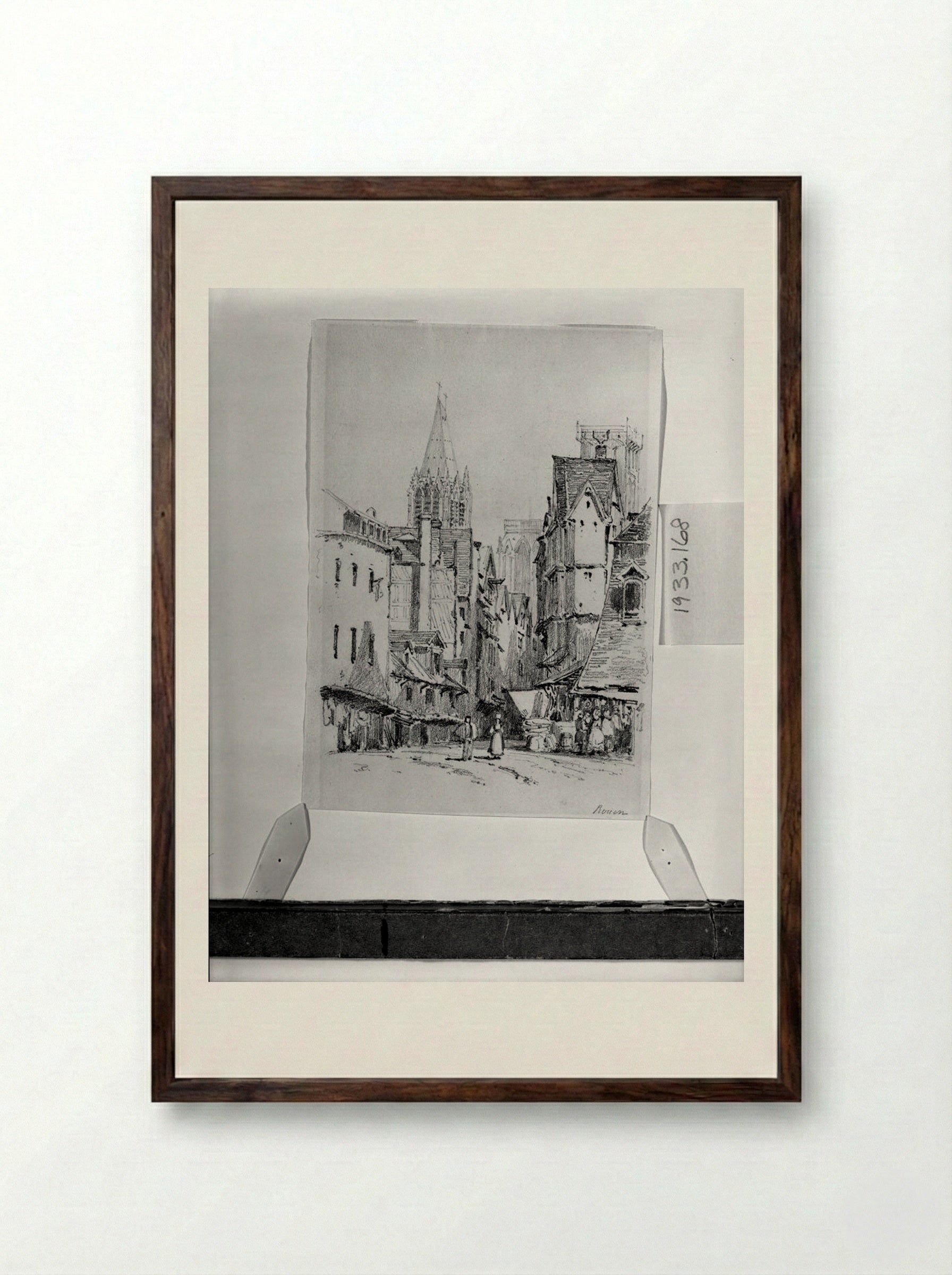 Rouen - Samuel Prout - Framed Print Dark Wood