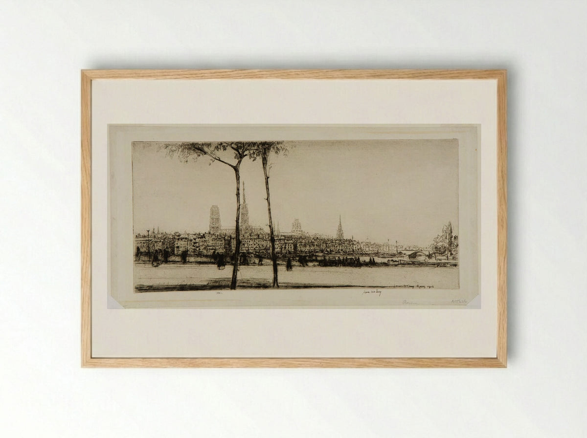 Rouen - James McBey - Framed Print Wood