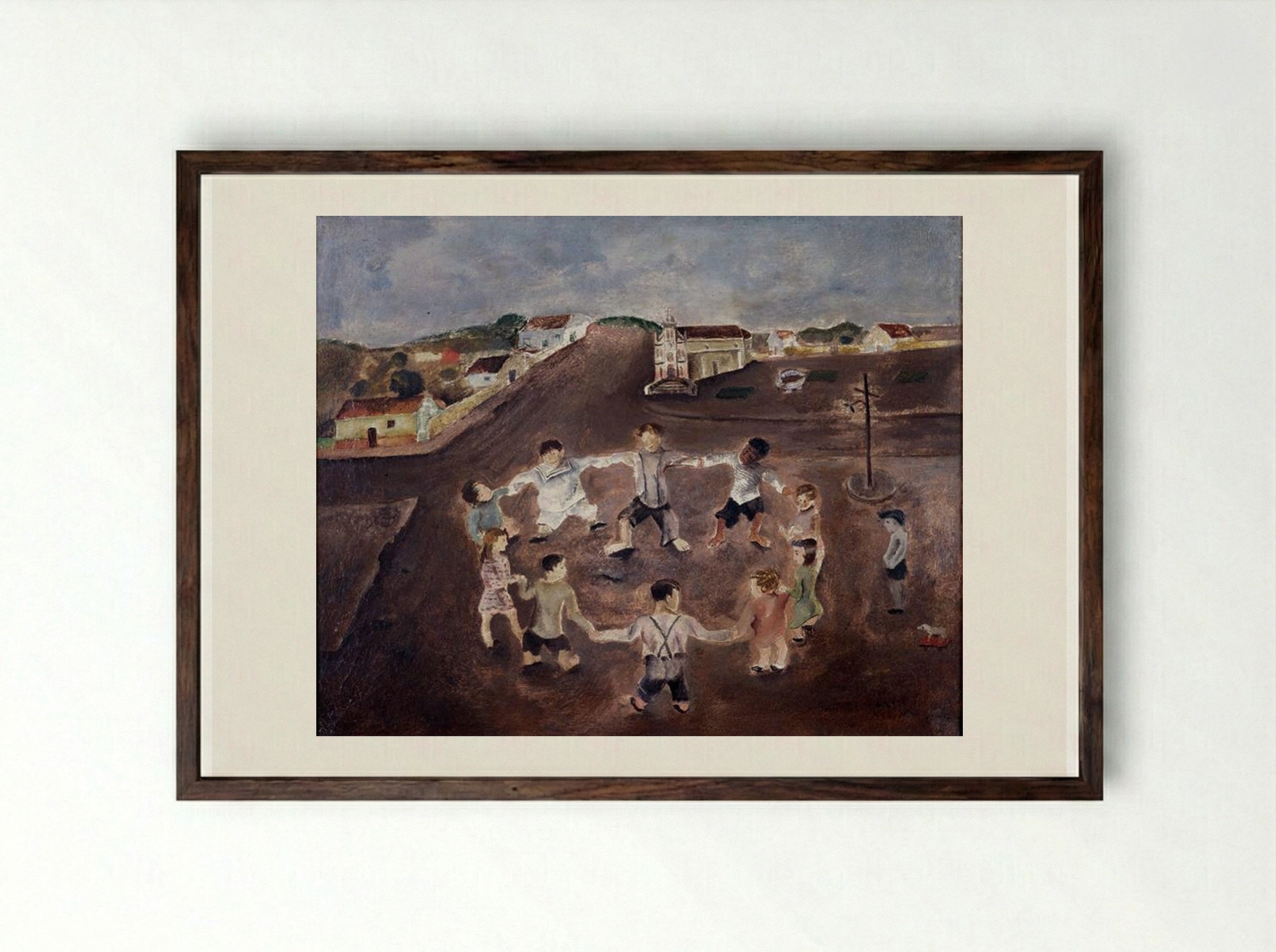 Roundelay - Candido Portinari - Framed Print Dark Wood