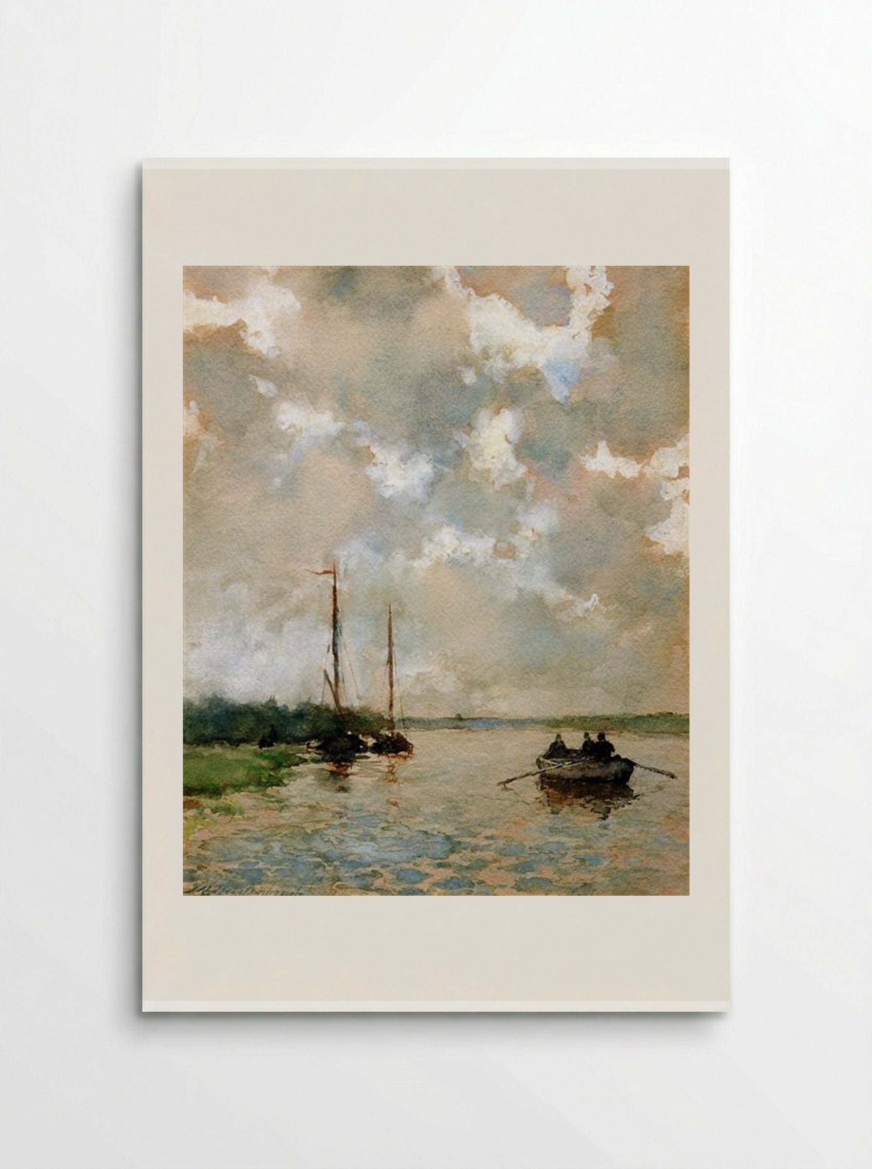 Rowing on the River - Johan Hendrik Weissenbruch - Poster