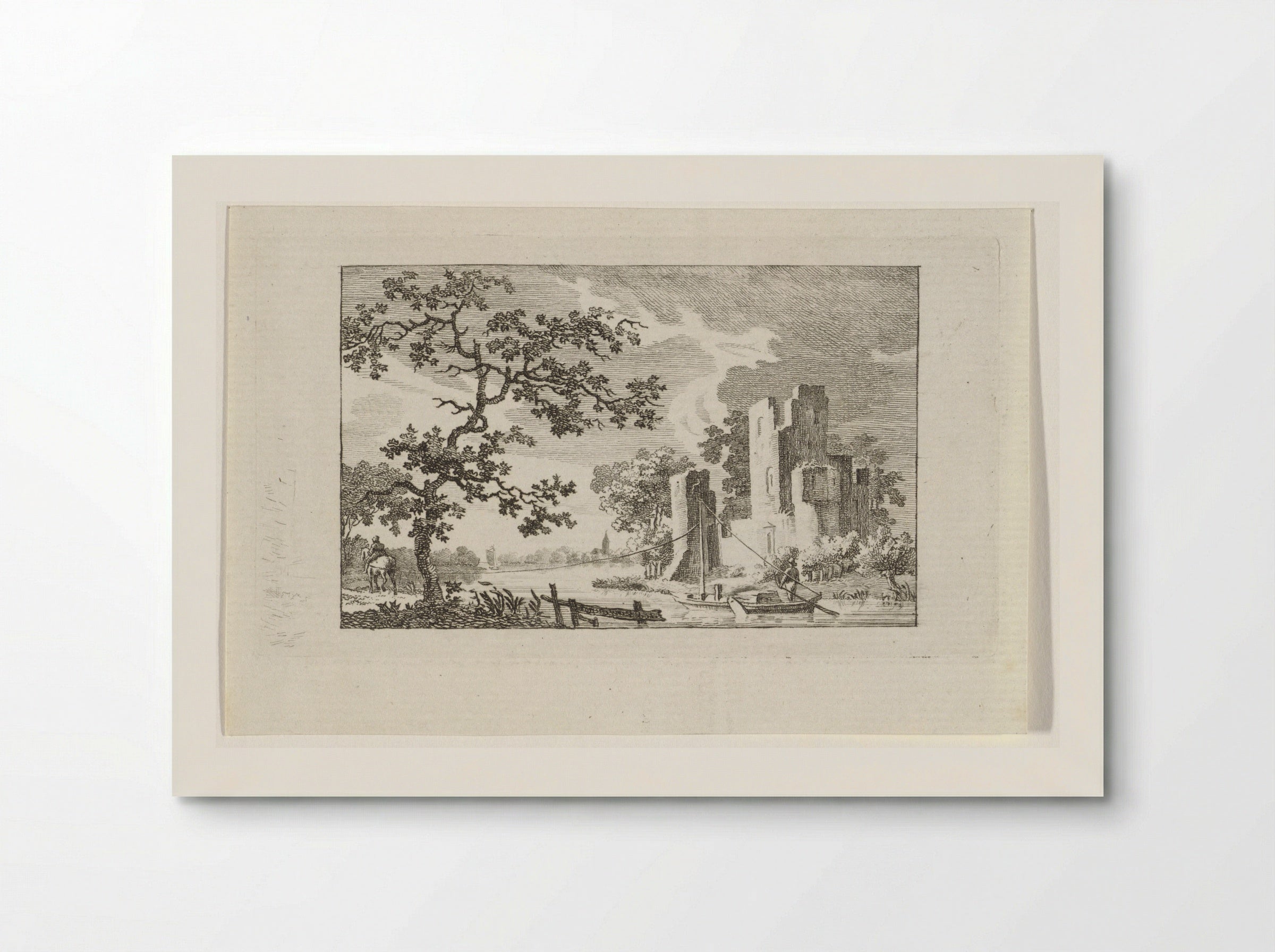 Ruïne aan een trekvaart - Jacob Elias van Varelen - Poster