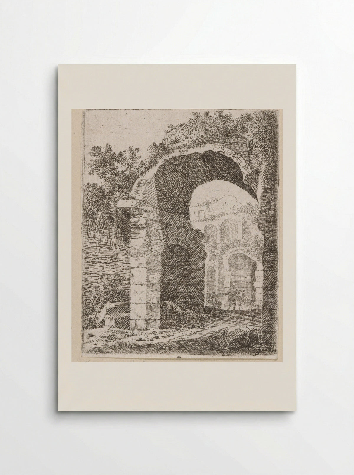 Ruïne van een portico - Johann Franz Ermels - Poster