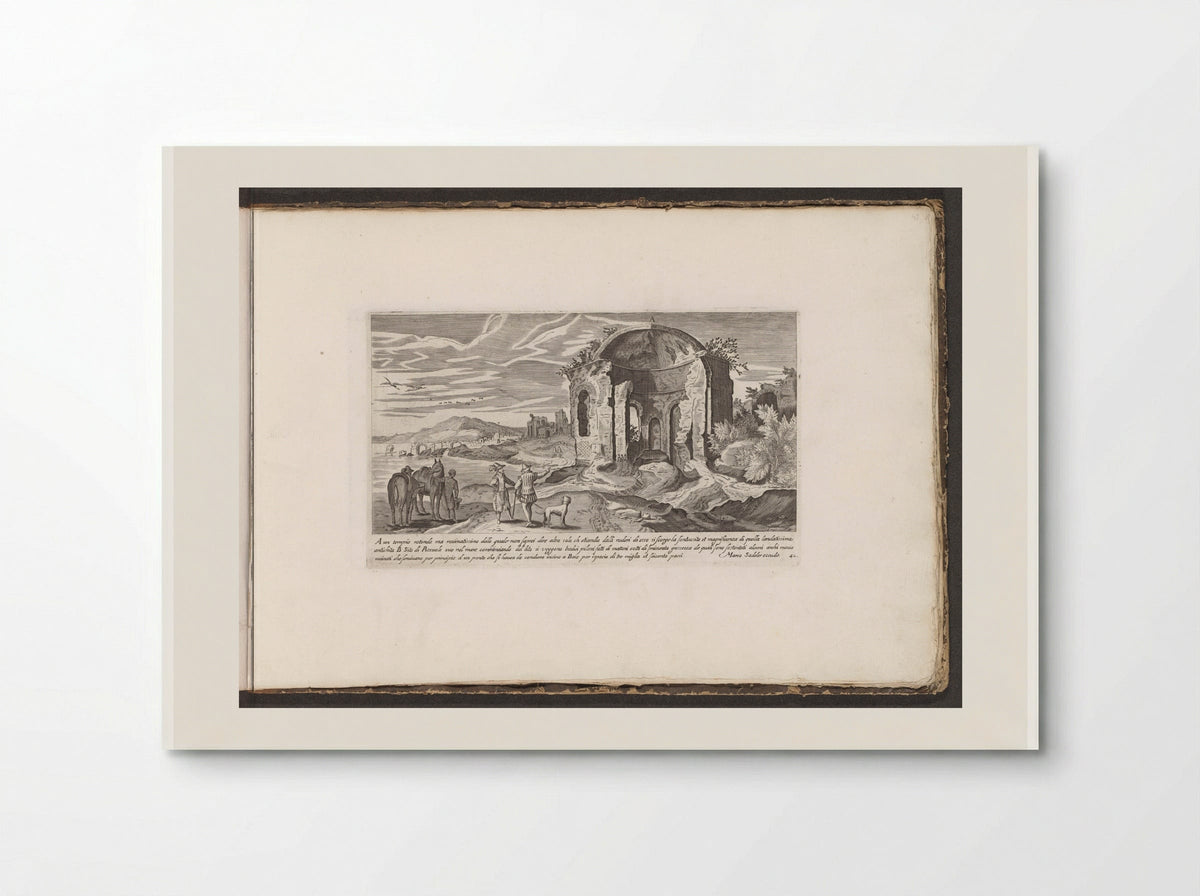 Ruïne van een tempel bij Pozzuoli - Giovanni Giacomo de' Rossi - Poster