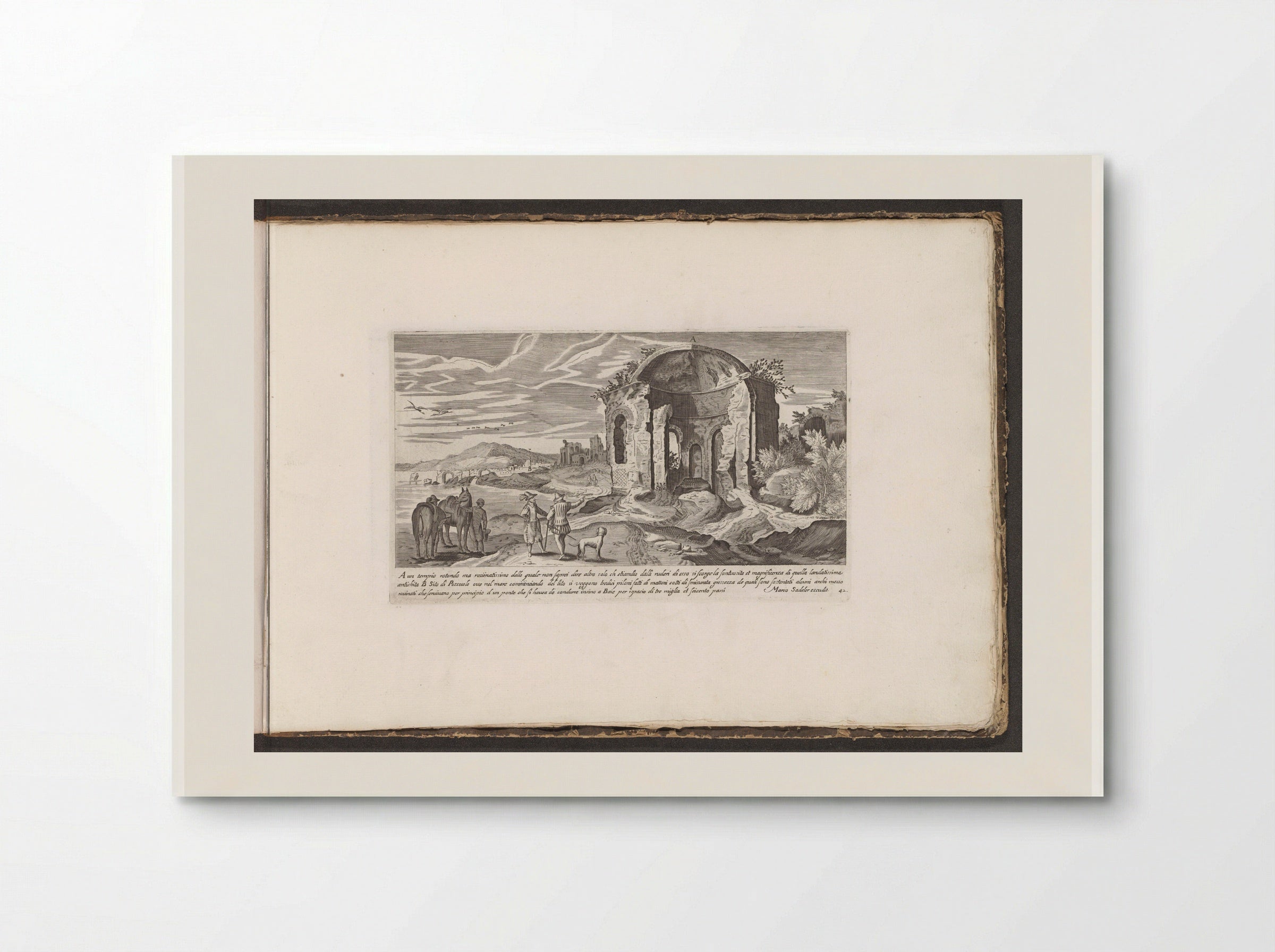 Ruïne van een tempel bij Pozzuoli - Giovanni Giacomo de' Rossi - Poster