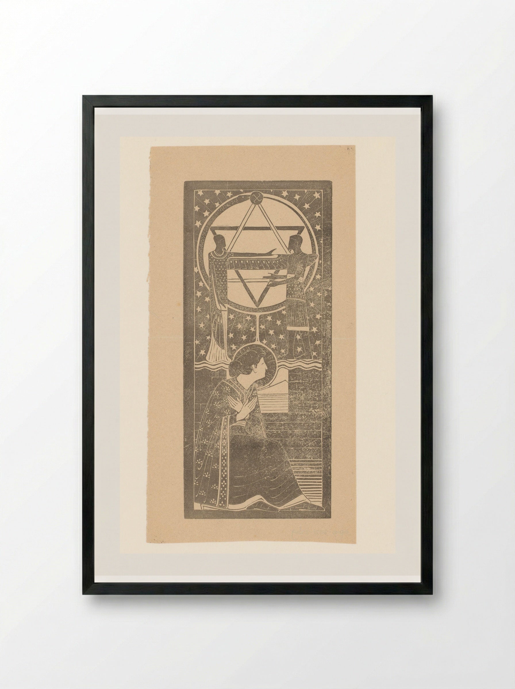 Ruïne van een tempel: tweede droom - Karel Petrus Cornelis de Bazel - Framed Print Black